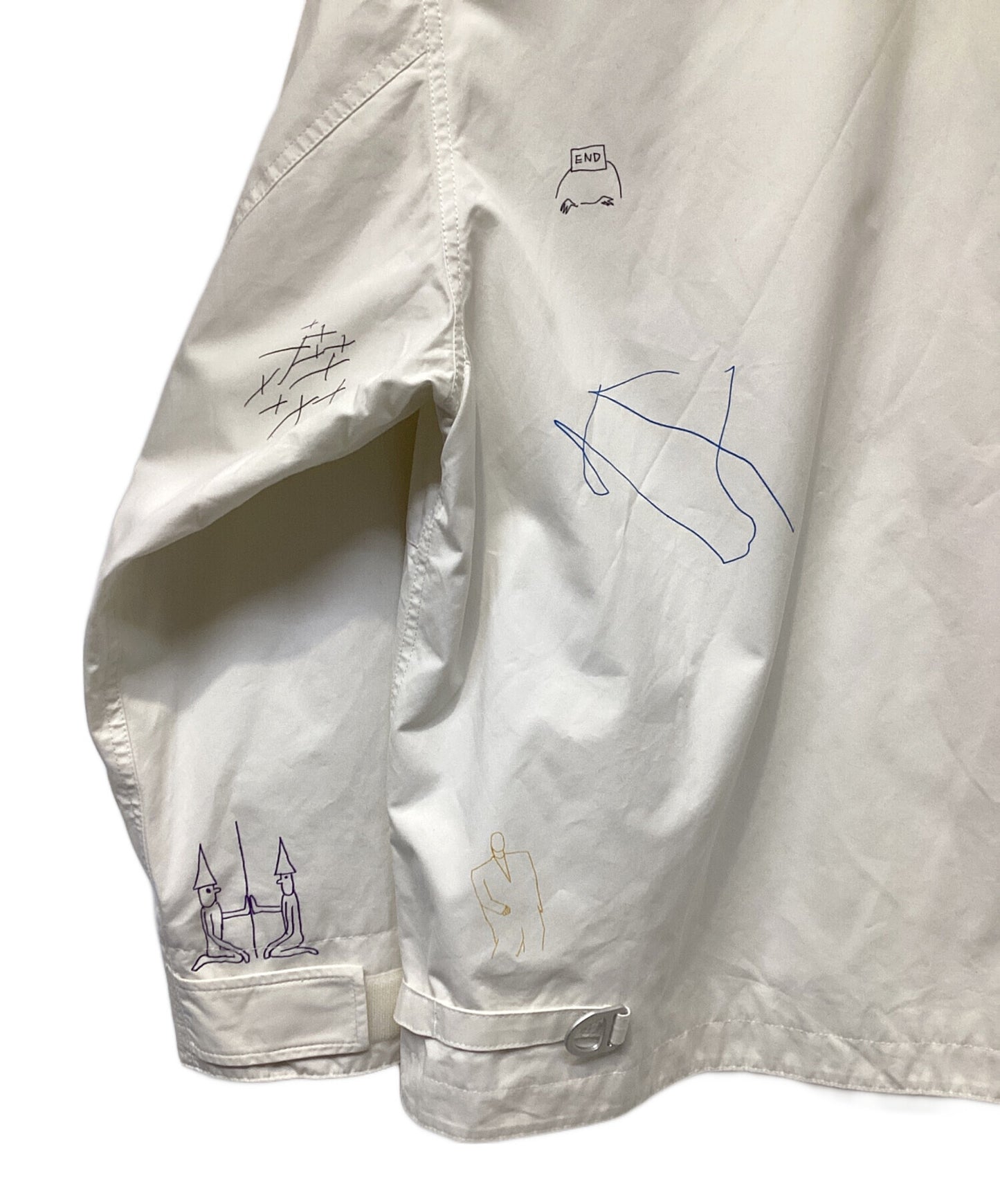 [Pre-owned] UNDERCOVER Sketch Allover Pattern Co Weather Zip Blouson UC2D4212