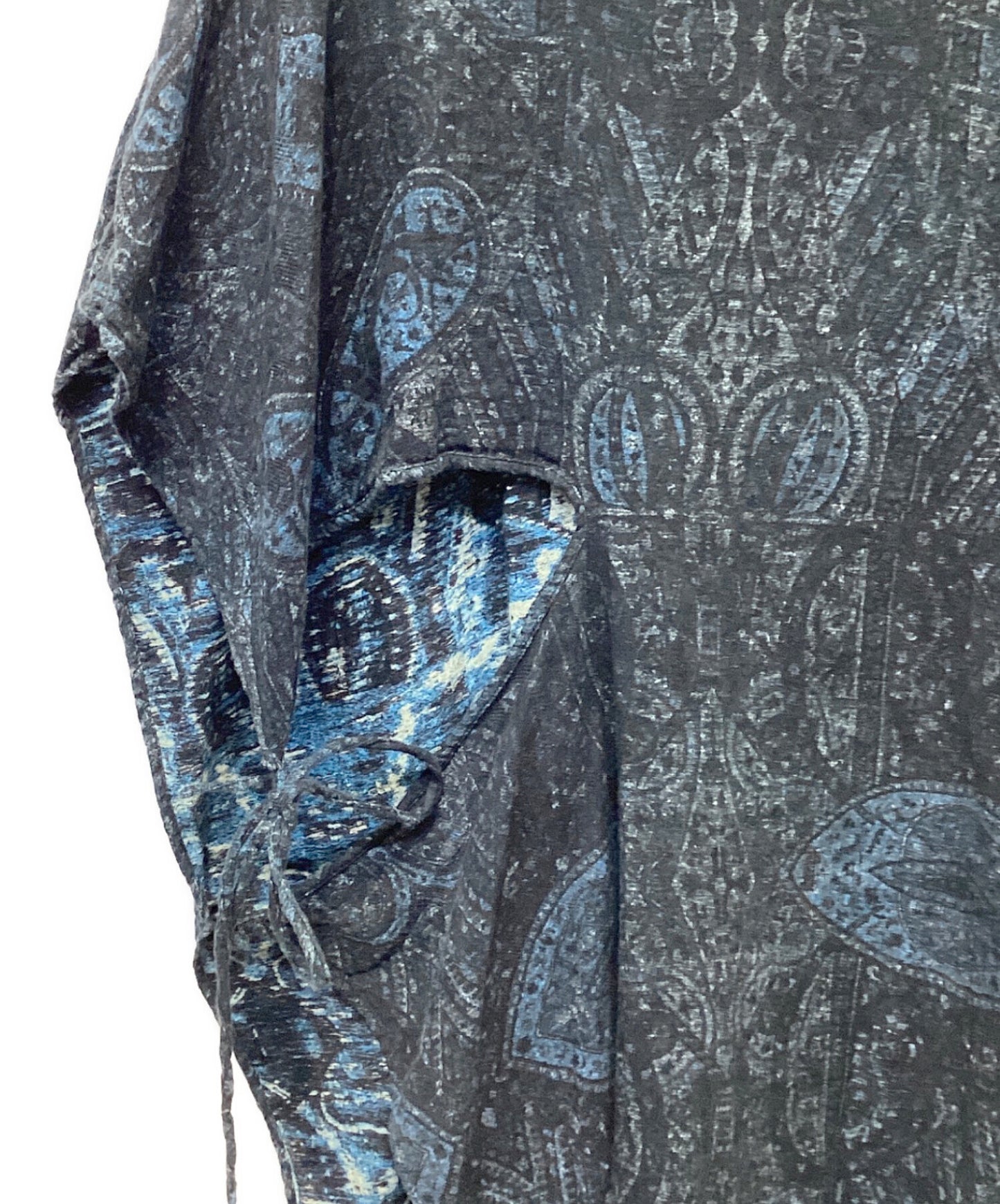 [Pre-owned] Y's COTTON GAUZE INDIAN JACQUARD PRINT SLASH FRENCH BLOUSE YZ-B11-511