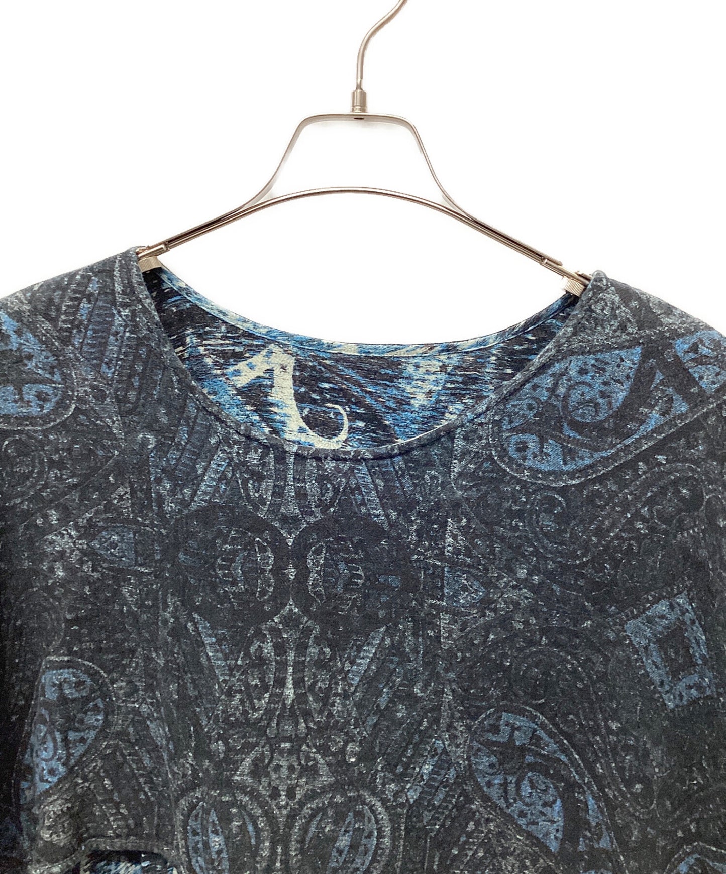 [Pre-owned] Y's COTTON GAUZE INDIAN JACQUARD PRINT SLASH FRENCH BLOUSE YZ-B11-511