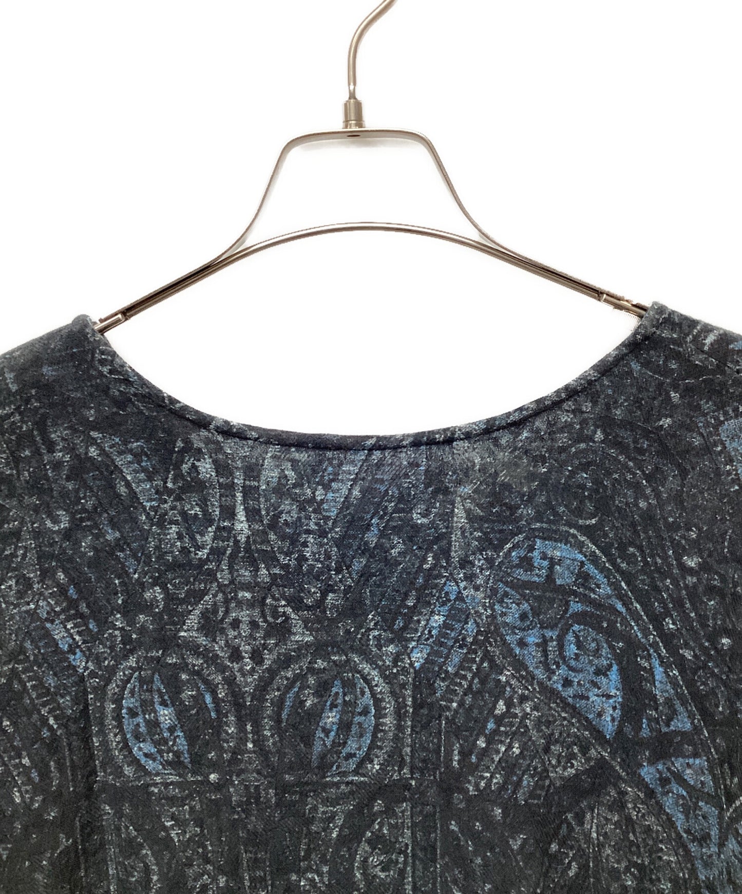 [Pre-owned] Y's COTTON GAUZE INDIAN JACQUARD PRINT SLASH FRENCH BLOUSE YZ-B11-511