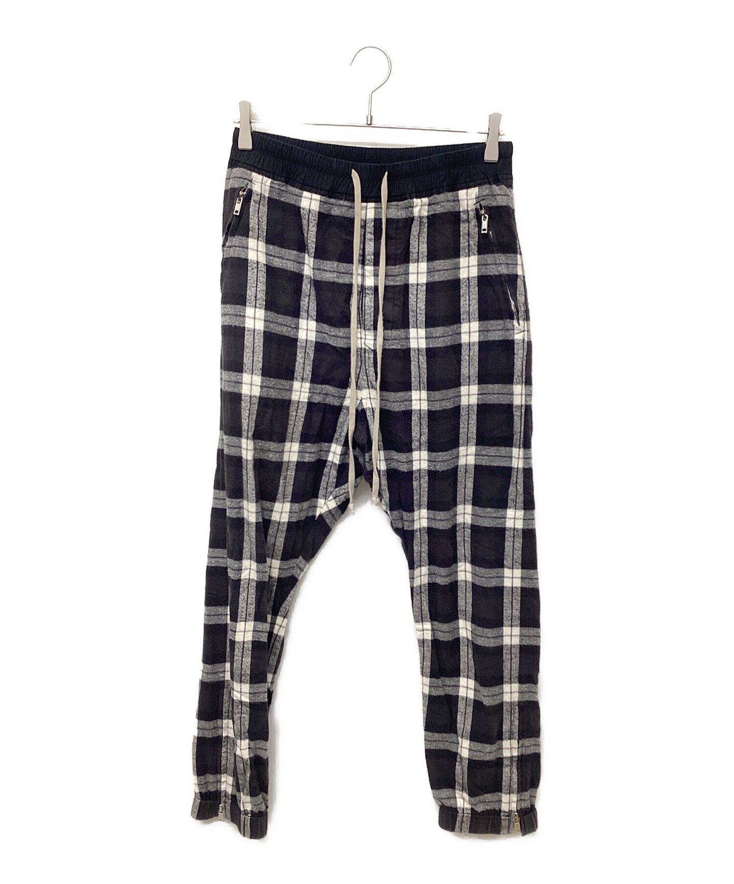 [Pre-owned] RICK OWENS CHECK TRACK PANTS RU19S2388-CP