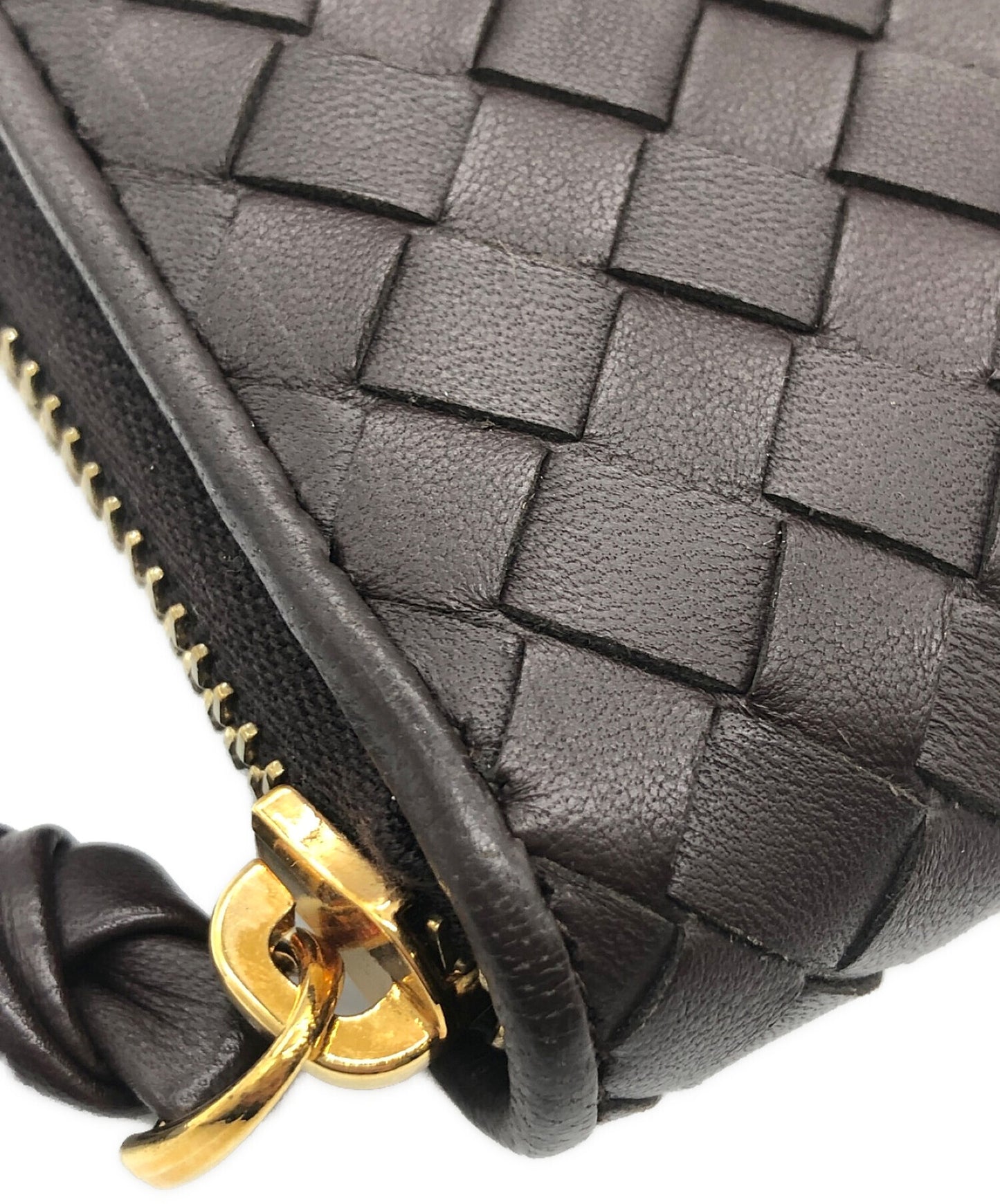 [Pre-owned] BOTTEGA VENETA round zipper wallet 114076