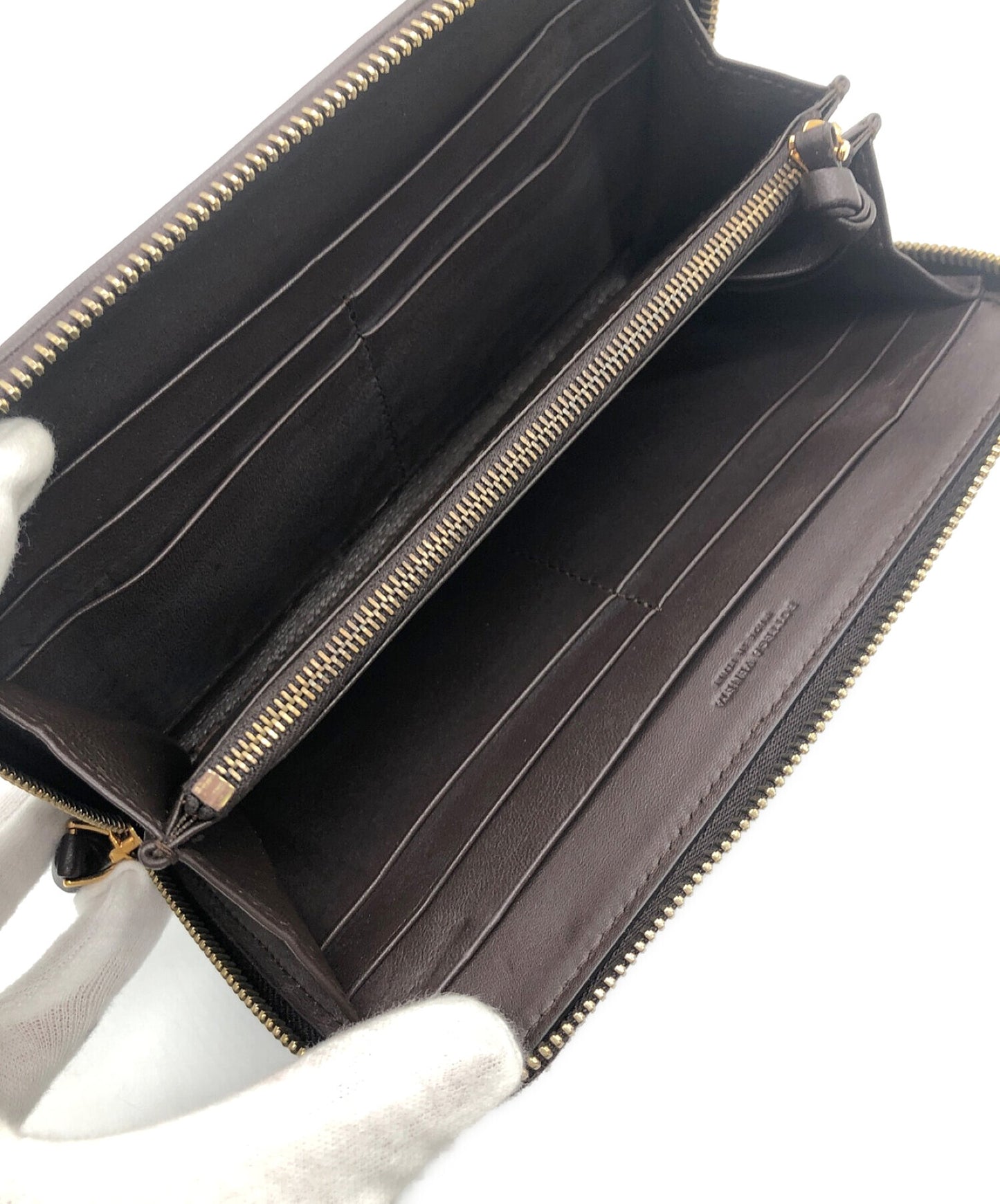 [Pre-owned] BOTTEGA VENETA round zipper wallet 114076