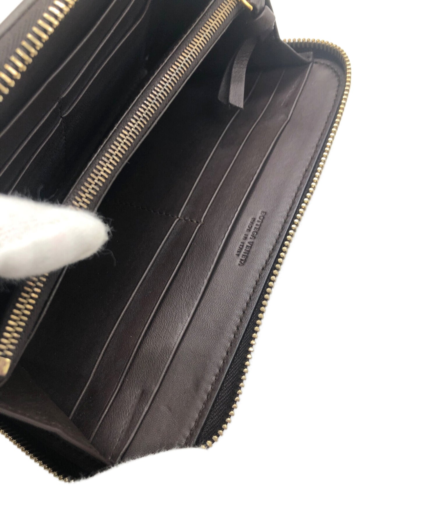 [Pre-owned] BOTTEGA VENETA round zipper wallet 114076