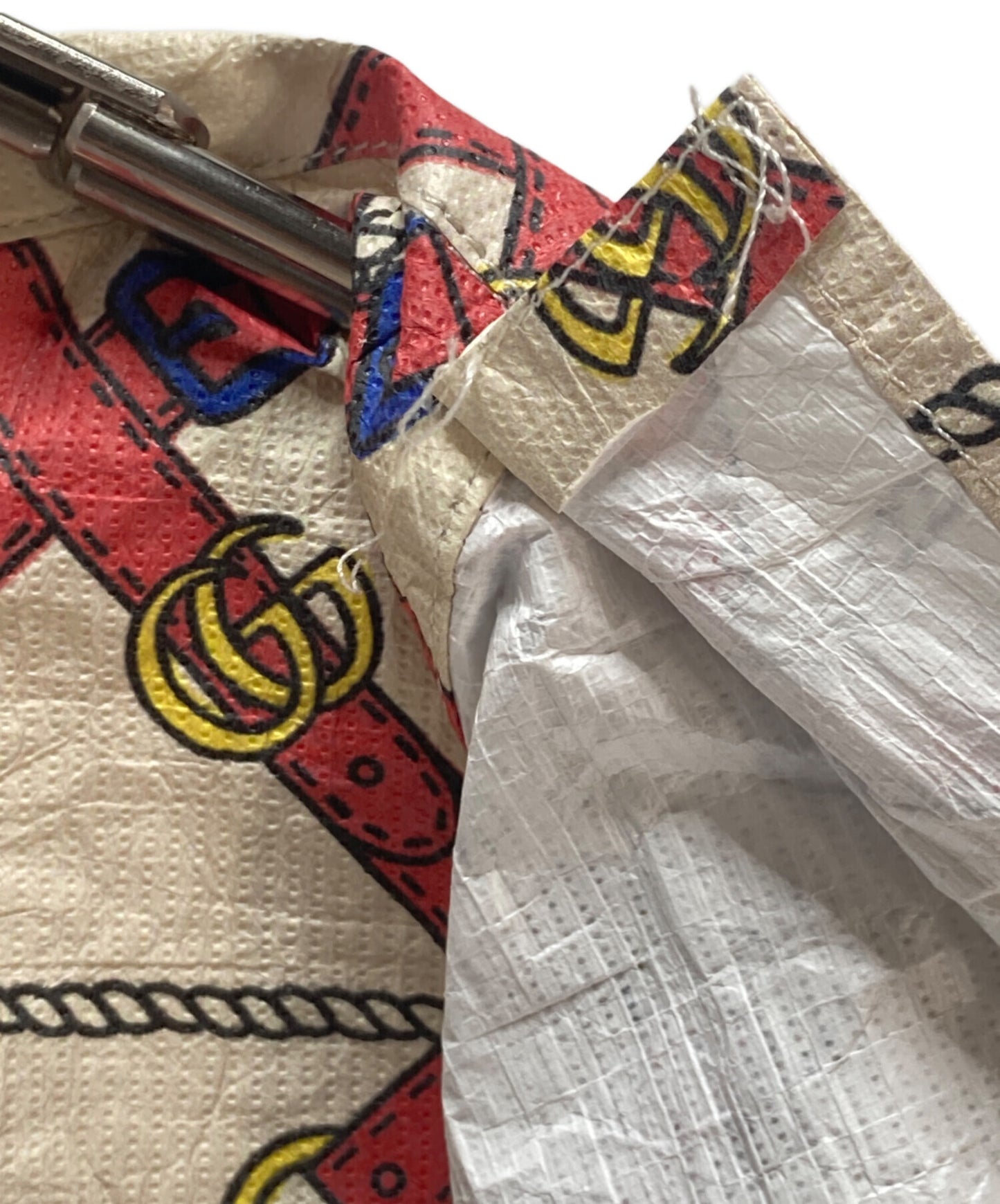 [Pre-owned] GUCCI GUCCI Paper effect belt bowling shirt 595771
