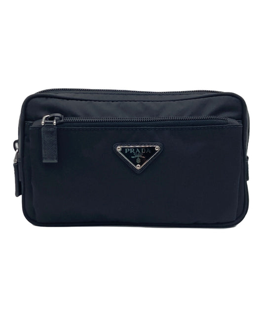 [Pre-owned] PRADA PRADA Re-Nylon x Saffiano leather belt bag 2VL977