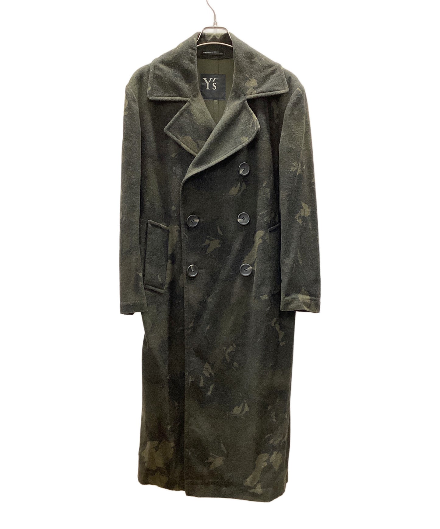 [Pre-owned] YOHJI YAMAMOTO Camouflage Pattern Wool Ulster Double-Breasted Coat YK-C01-013