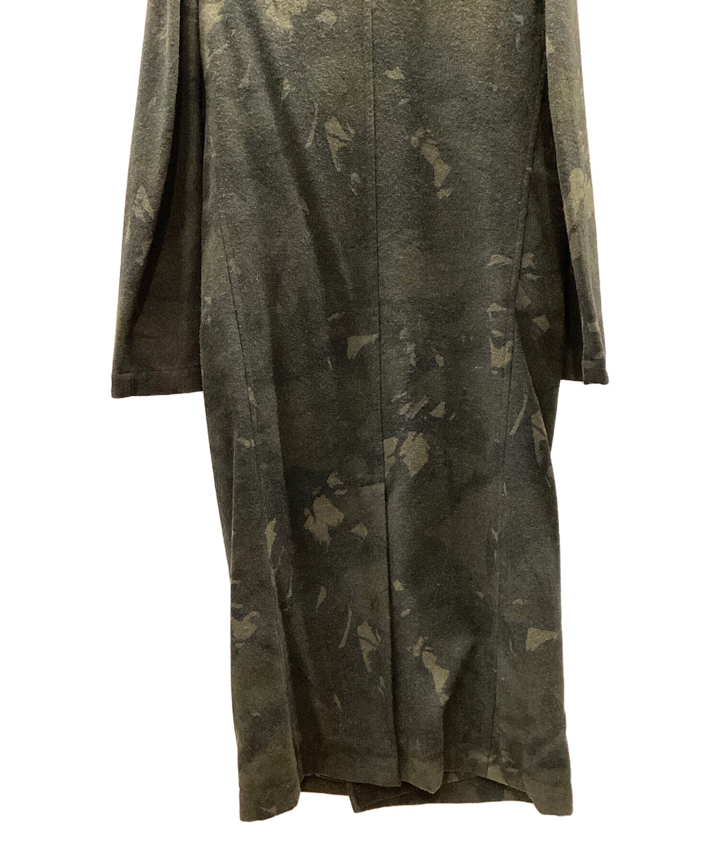 [Pre-owned] YOHJI YAMAMOTO Camouflage Pattern Wool Ulster Double-Breasted Coat YK-C01-013