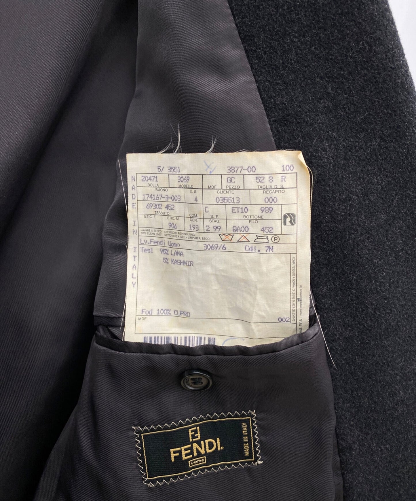 [Pre-owned] FENDI Cashmere blend chester coat