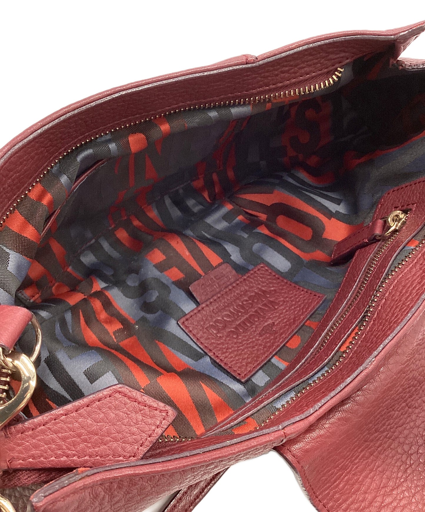 [Pre-owned] Vivienne Westwood Ove Leather Shoulder Bag