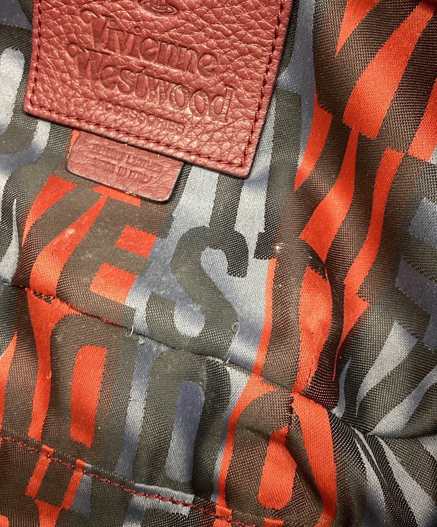 [Pre-owned] Vivienne Westwood Ove Leather Shoulder Bag