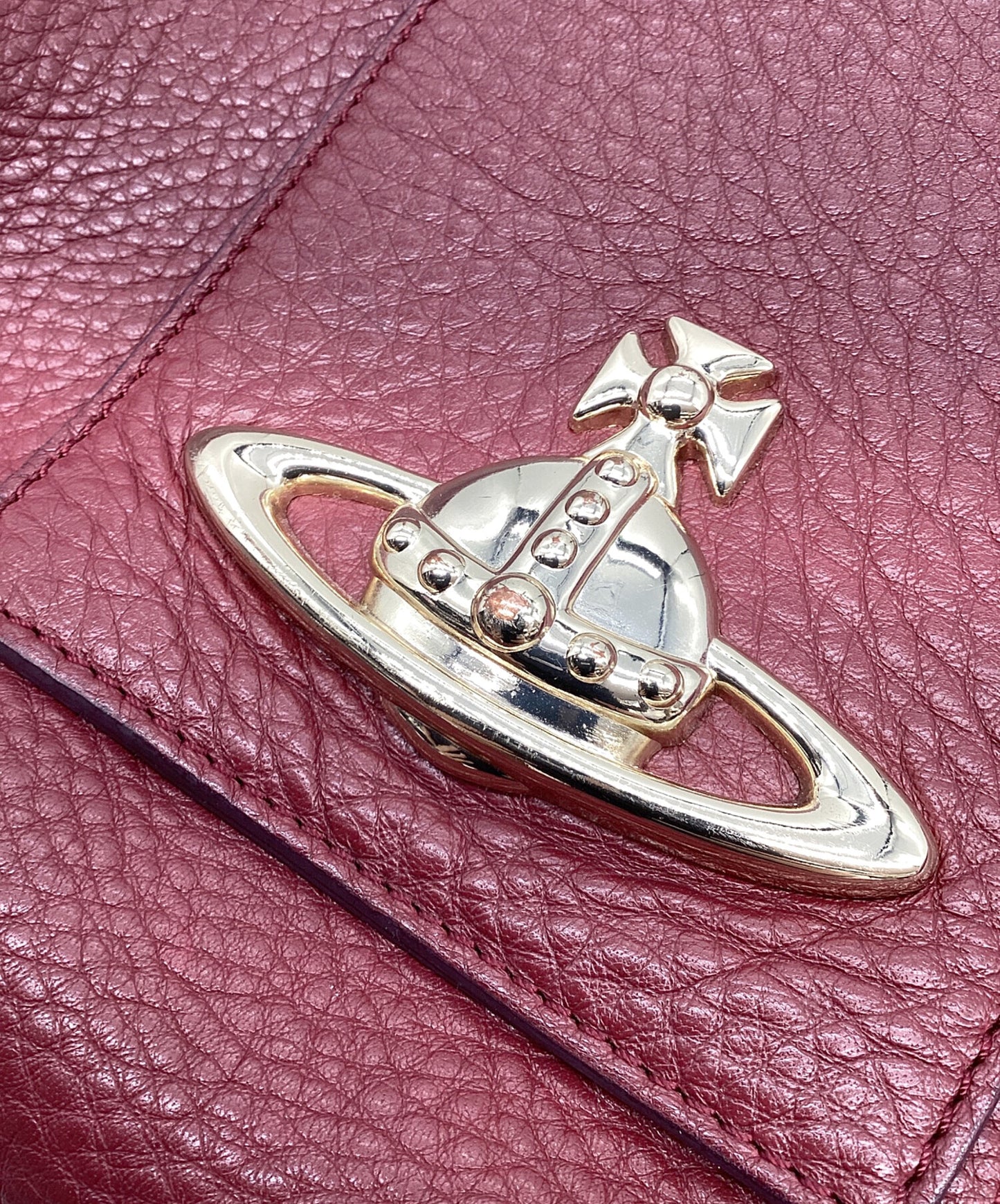 [Pre-owned] Vivienne Westwood Ove Leather Shoulder Bag