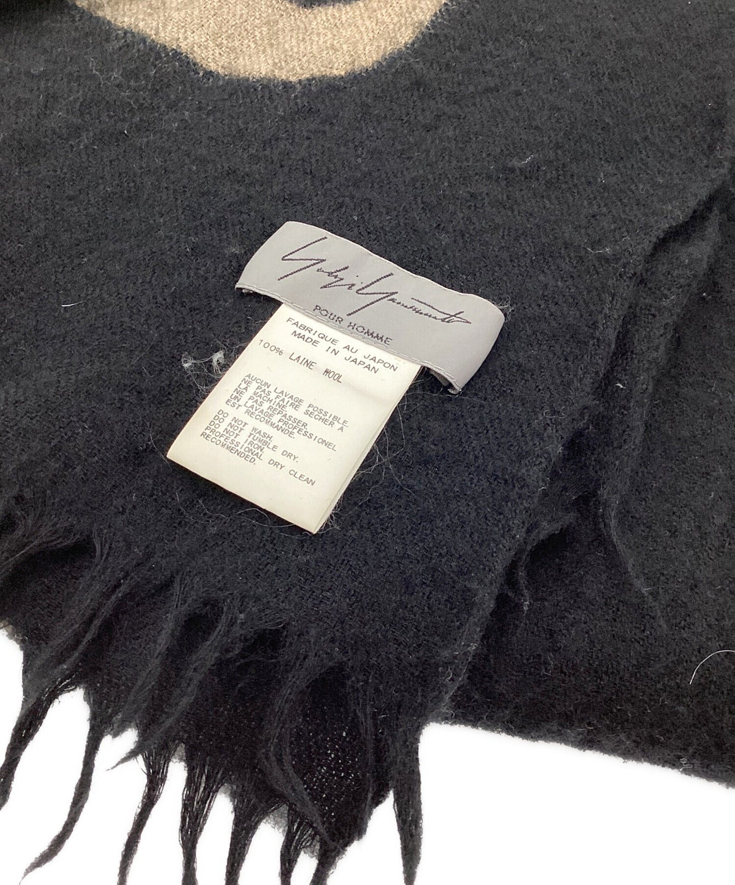 [Pre-owned] Yohji Yamamoto pour homme 2010aw "4.1 THE MEN" large scarf with logo stencil dyeing