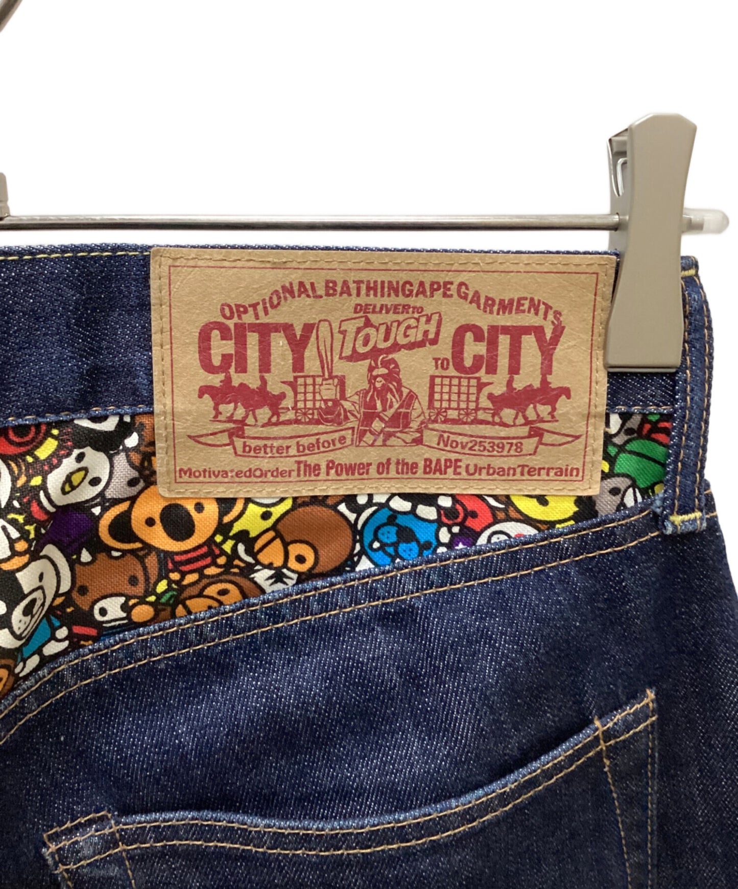 [Pre-owned] A BATHING APE MILO Animal Safari DENIM PANTS