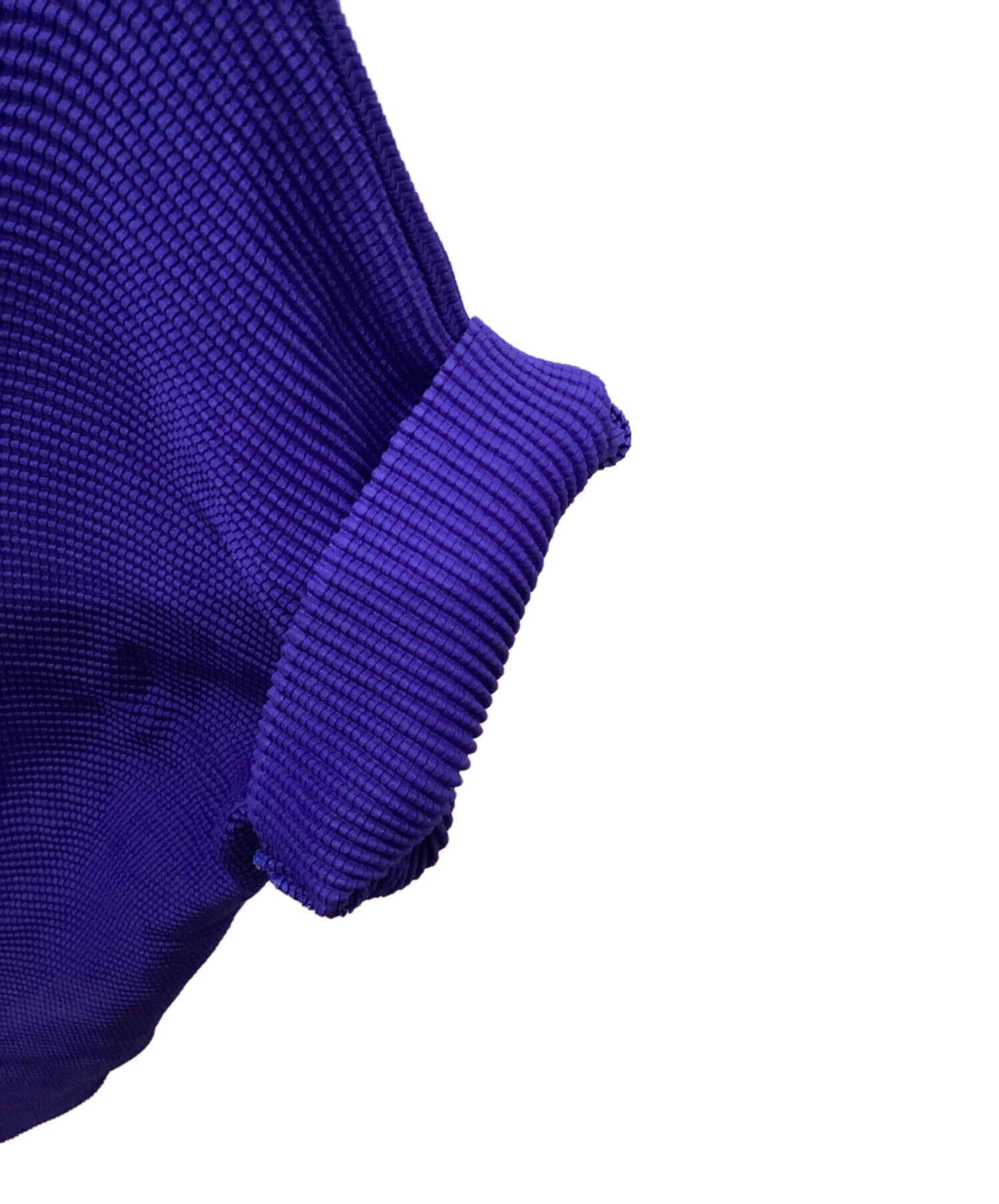 Pre-owned] me ISSEY MIYAKE Waffle Pleated High Neck Short Sleeve