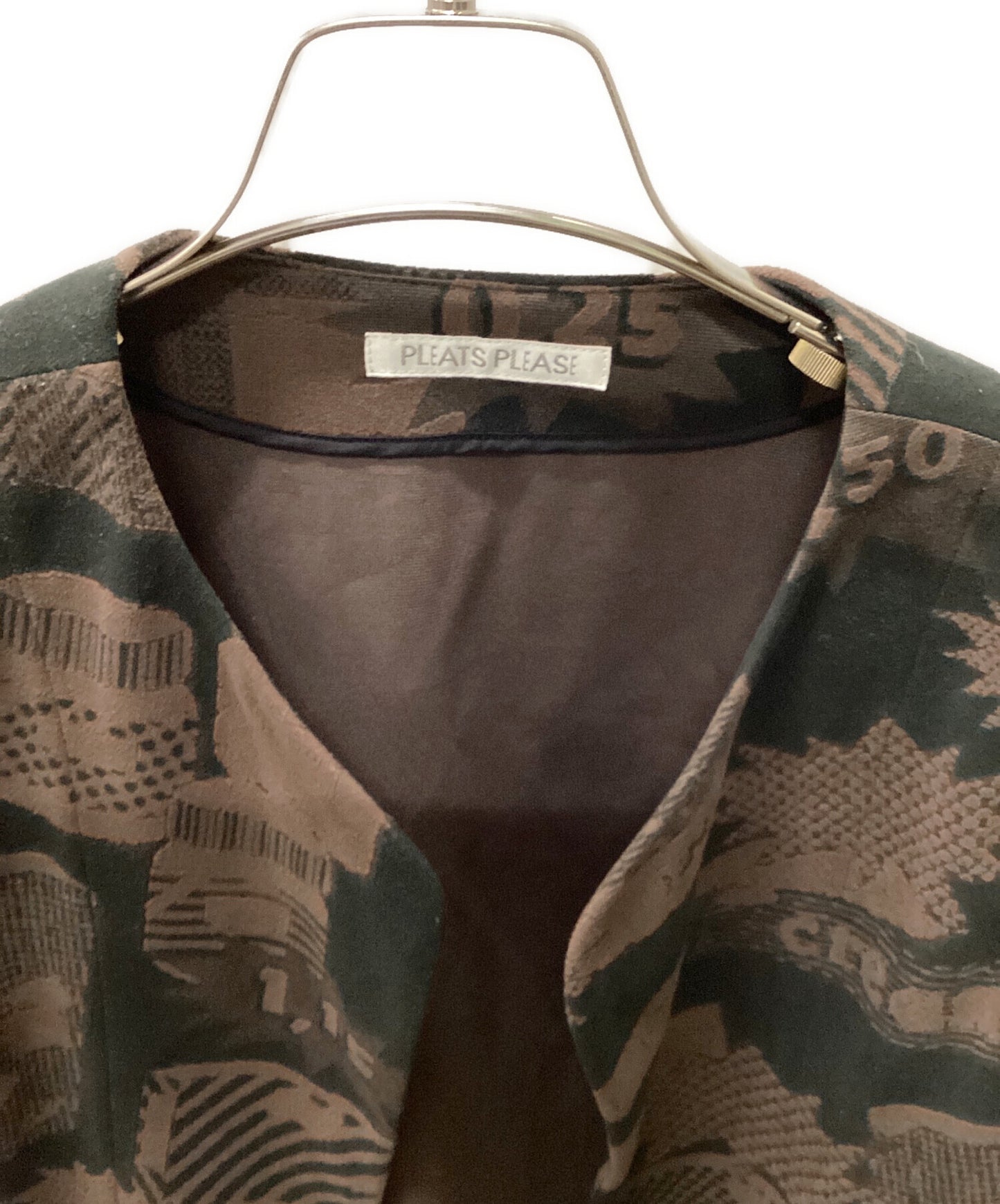 [Pre-owned] PLEATS PLEASE collarless jacket