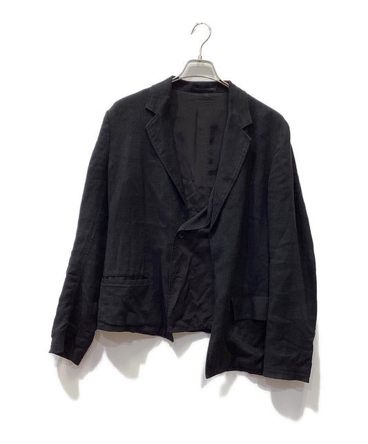 [Pre-owned] Y's VIYELLA LEFT 2 LAYER JACKET "Black YX-J11-300