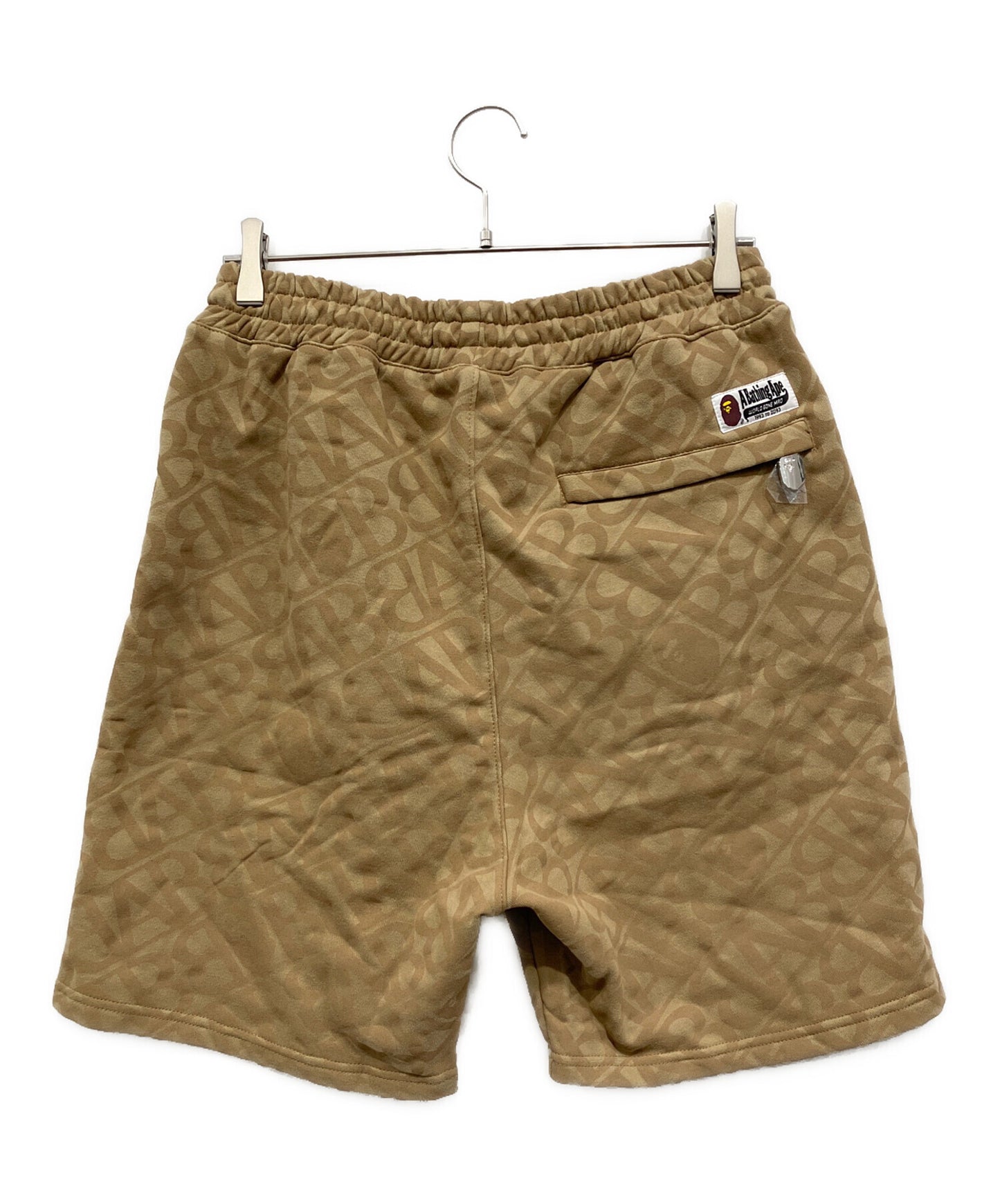 [Pre-owned] A BATHING APE SPORT MONOGRAM METAL LOGO PIN SWEAT SHORTS 002ZPI731901C
