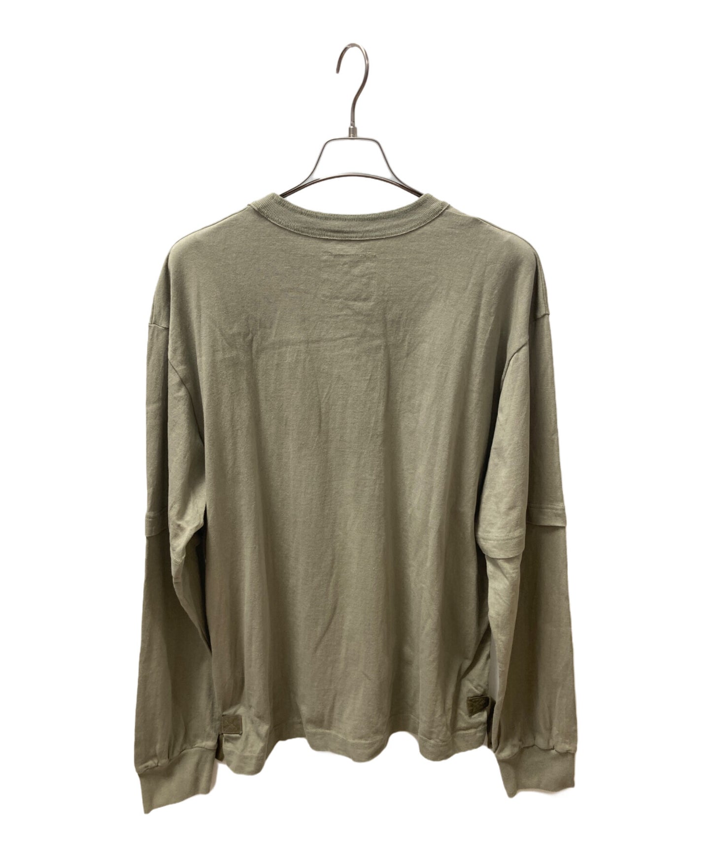 [Pre-owned] sacai Nylon Twill and Cotton Jersey Long-Sleeve T-Shirt 23-03060M