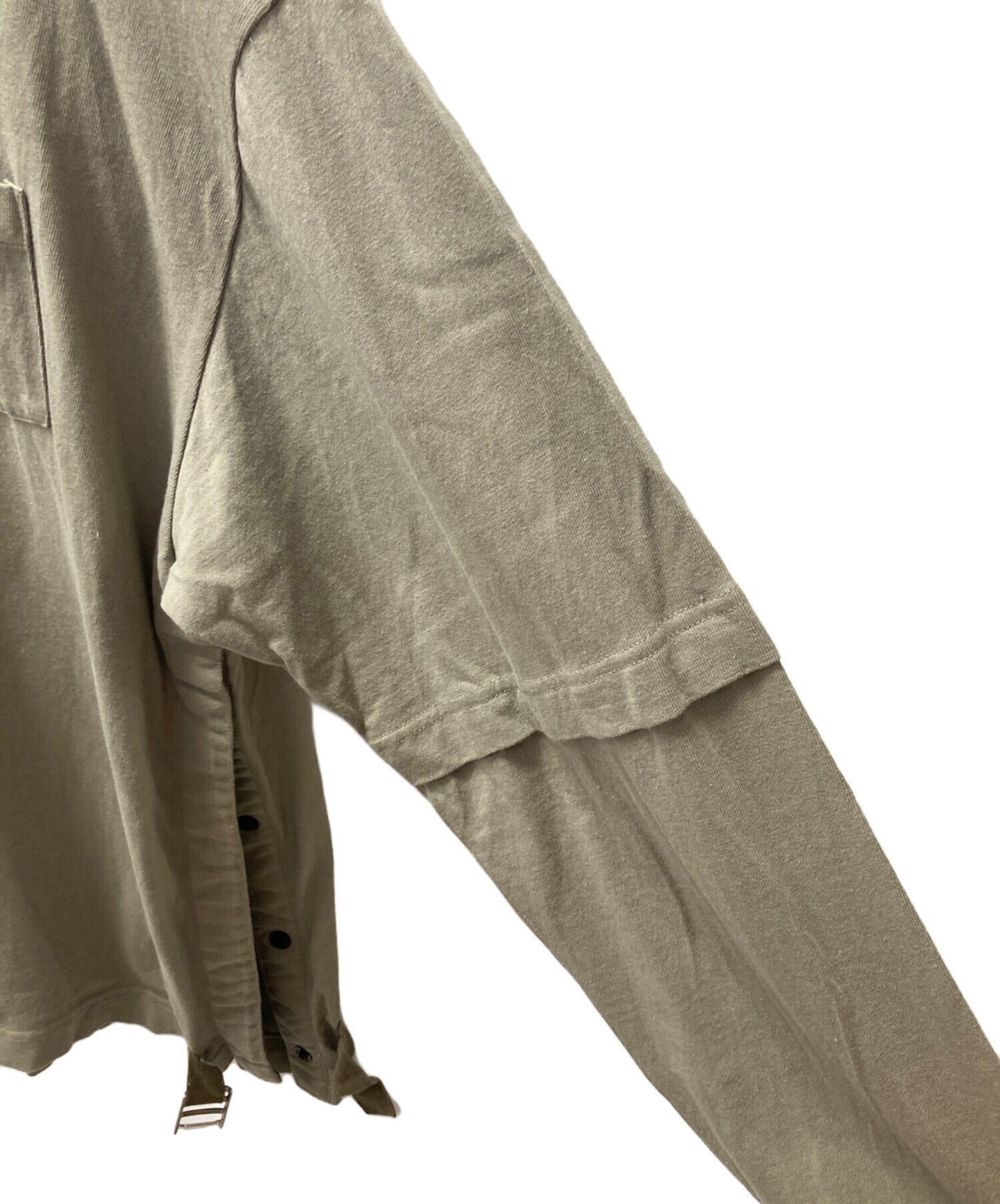 [Pre-owned] sacai Nylon Twill and Cotton Jersey Long-Sleeve T-Shirt 23-03060M