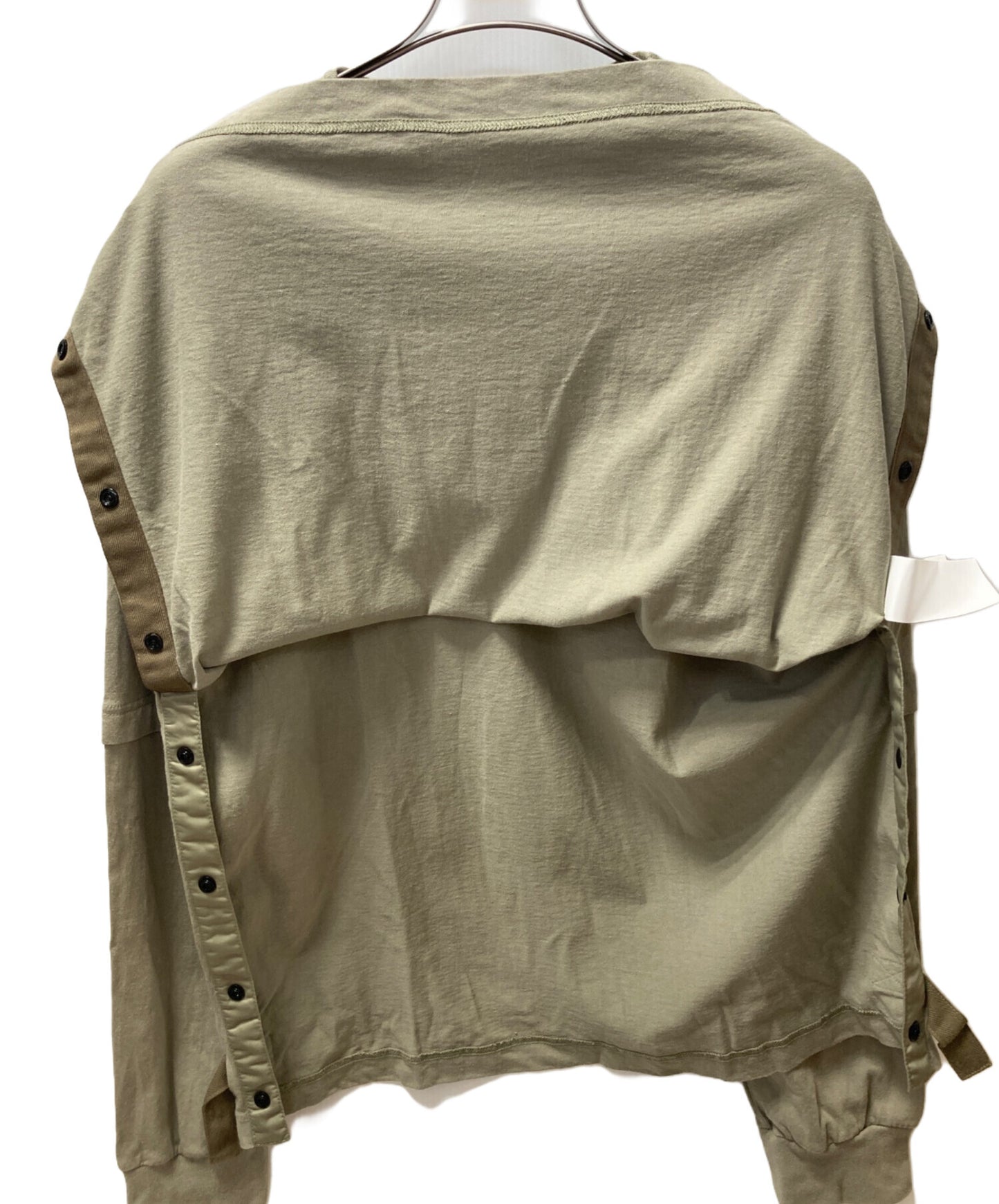 [Pre-owned] sacai Nylon Twill and Cotton Jersey Long-Sleeve T-Shirt 23-03060M