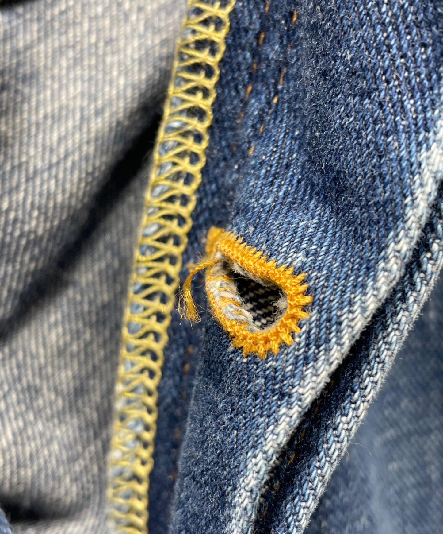 [Pre-owned] A BATHING APE Painted Denim Pants APE HEAD 1930-150-025