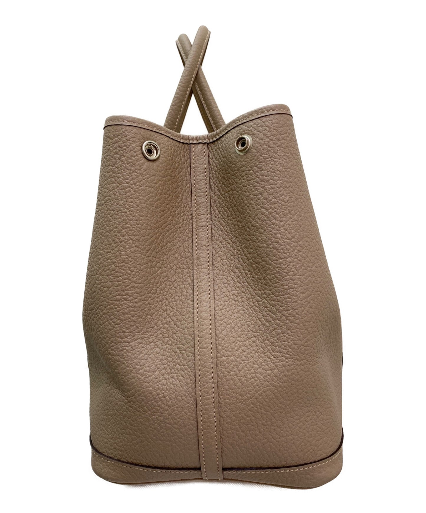 [Pre-owned] HERMES Garden Party MM / Silver Hardware / Negonda / Beige / Engraved X / Handbag / Tote / Bag