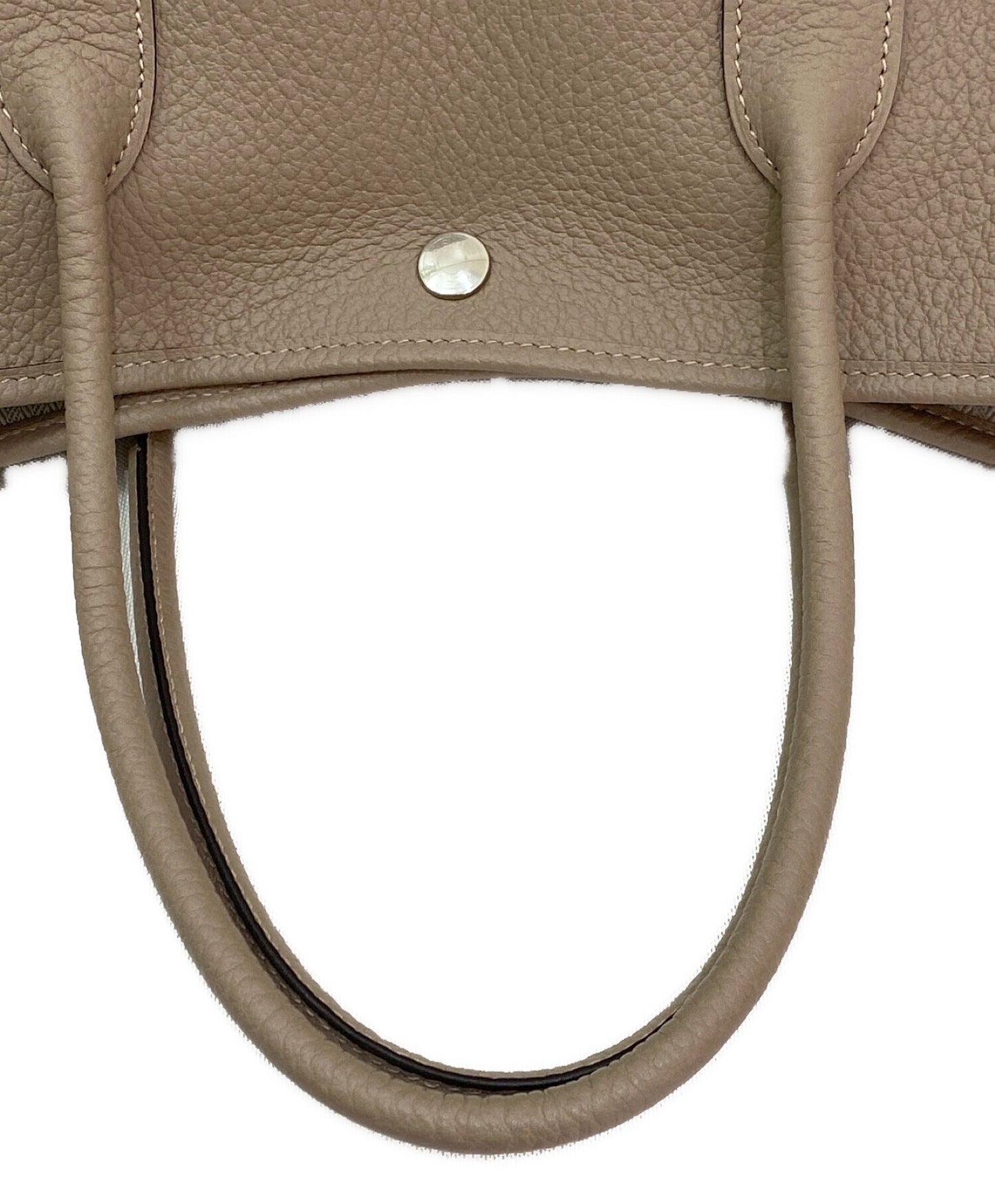 [Pre-owned] HERMES Garden Party MM / Silver Hardware / Negonda / Beige / Engraved X / Handbag / Tote / Bag