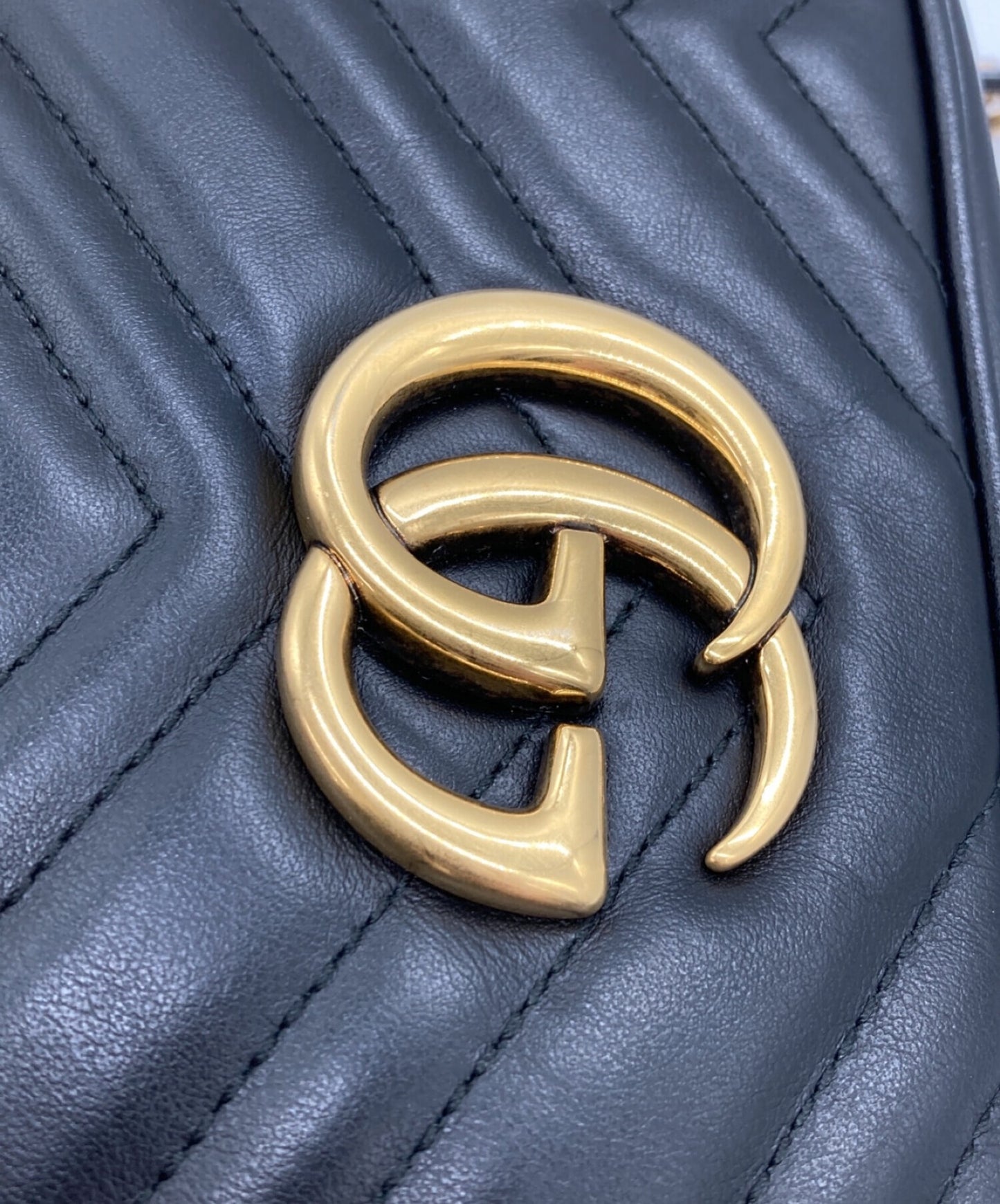 [Pre-owned] GUCCI GG Marmont Quilted Shoulder Bag/Chain Shoulder Bag 447632