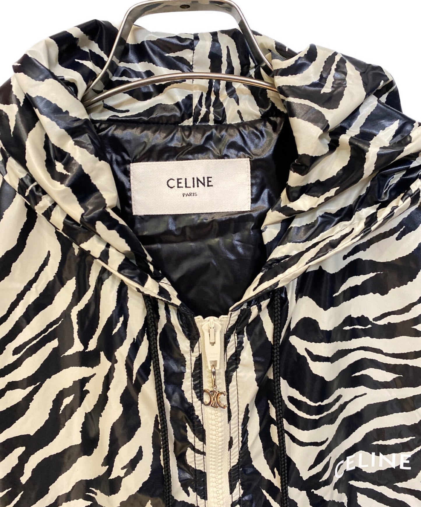 [Pre-owned] CELINE Zebra Pattern Nylon Jacket 2W537260Q