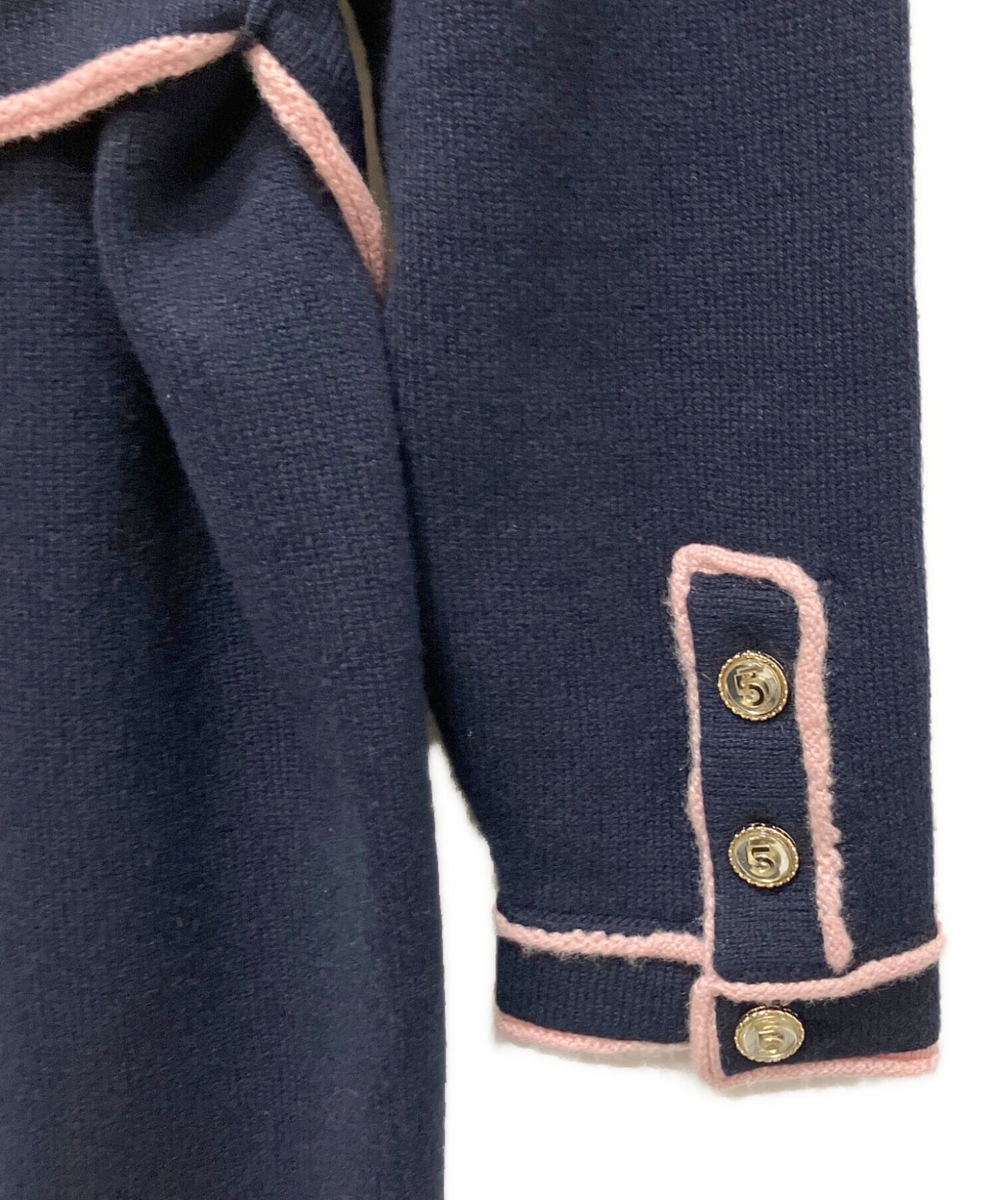 [Pre-owned] CHANEL P70 21SS No.5 cashmere long cardigan Cashmere coco button long cardigan/knit cardigan P70795K10083