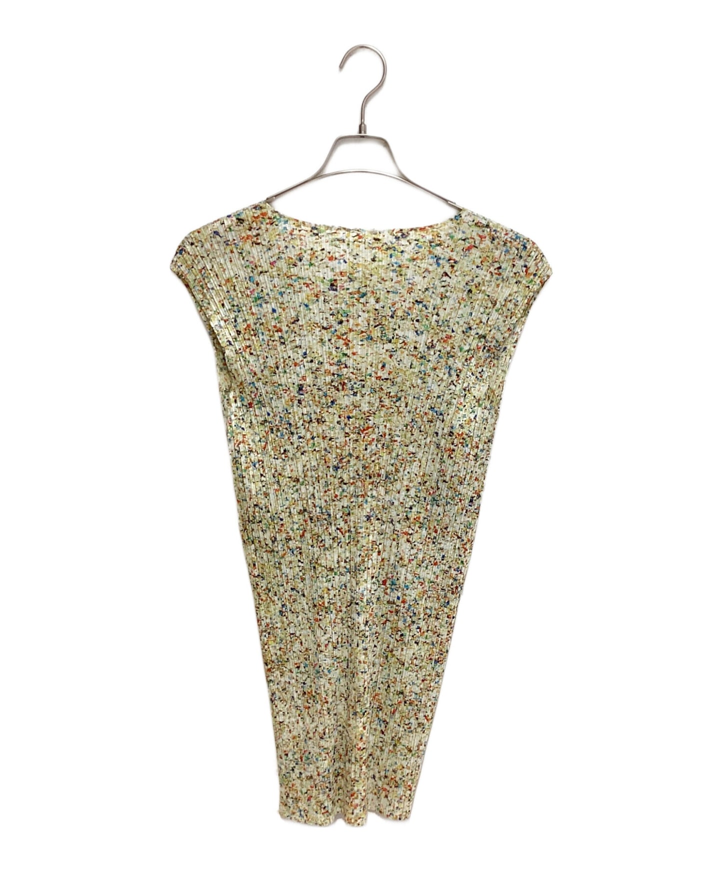 [Pre-owned] PLEATS PLEASE Pleated dress with all-over pattern PP83-JT182