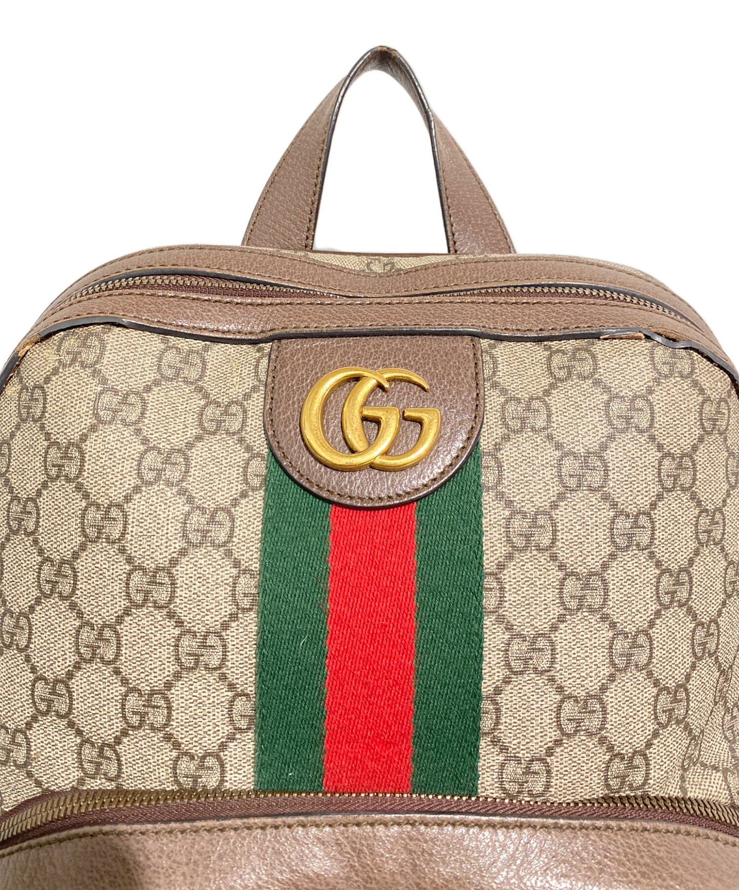 [Pre-owned] GUCCI Off-Deer GG Medium Backpack 547967