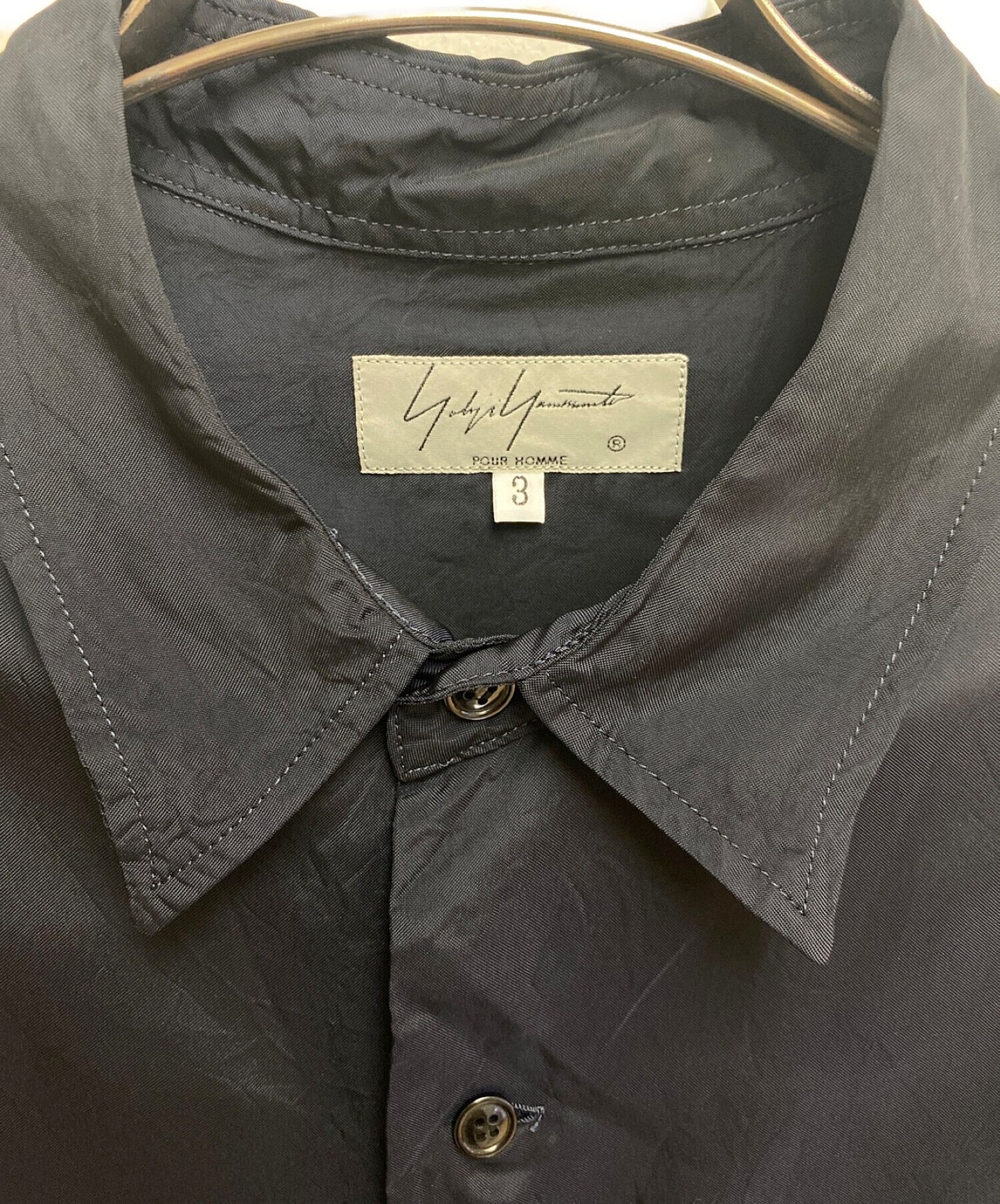 [Pre-owned] Yohji Yamamoto pour homme short-sleeved long shirt HN-B68-245