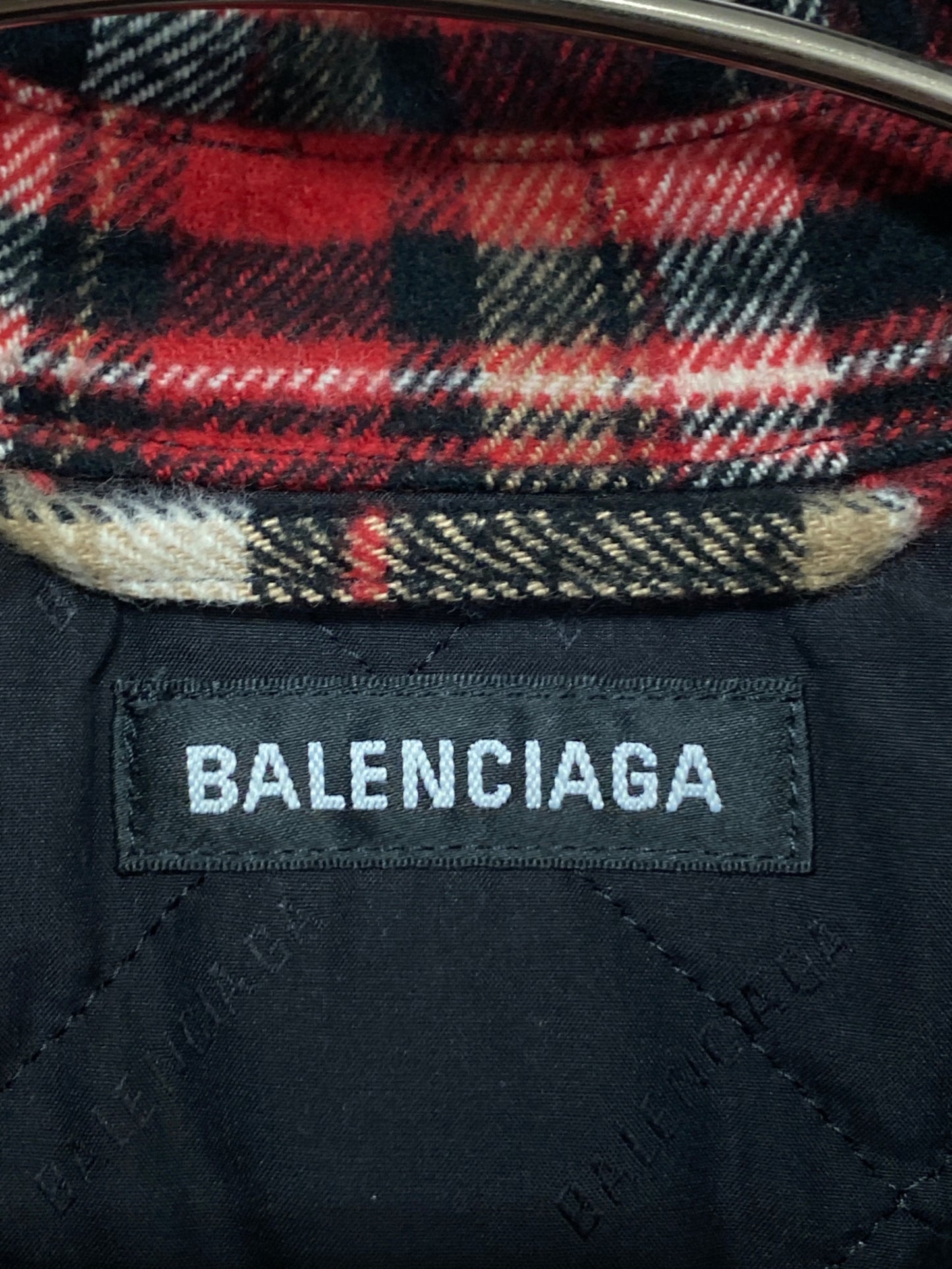 [Pre-owned] BALENCIAGA Oversized Check Quilted Blouson 584014 TFP04