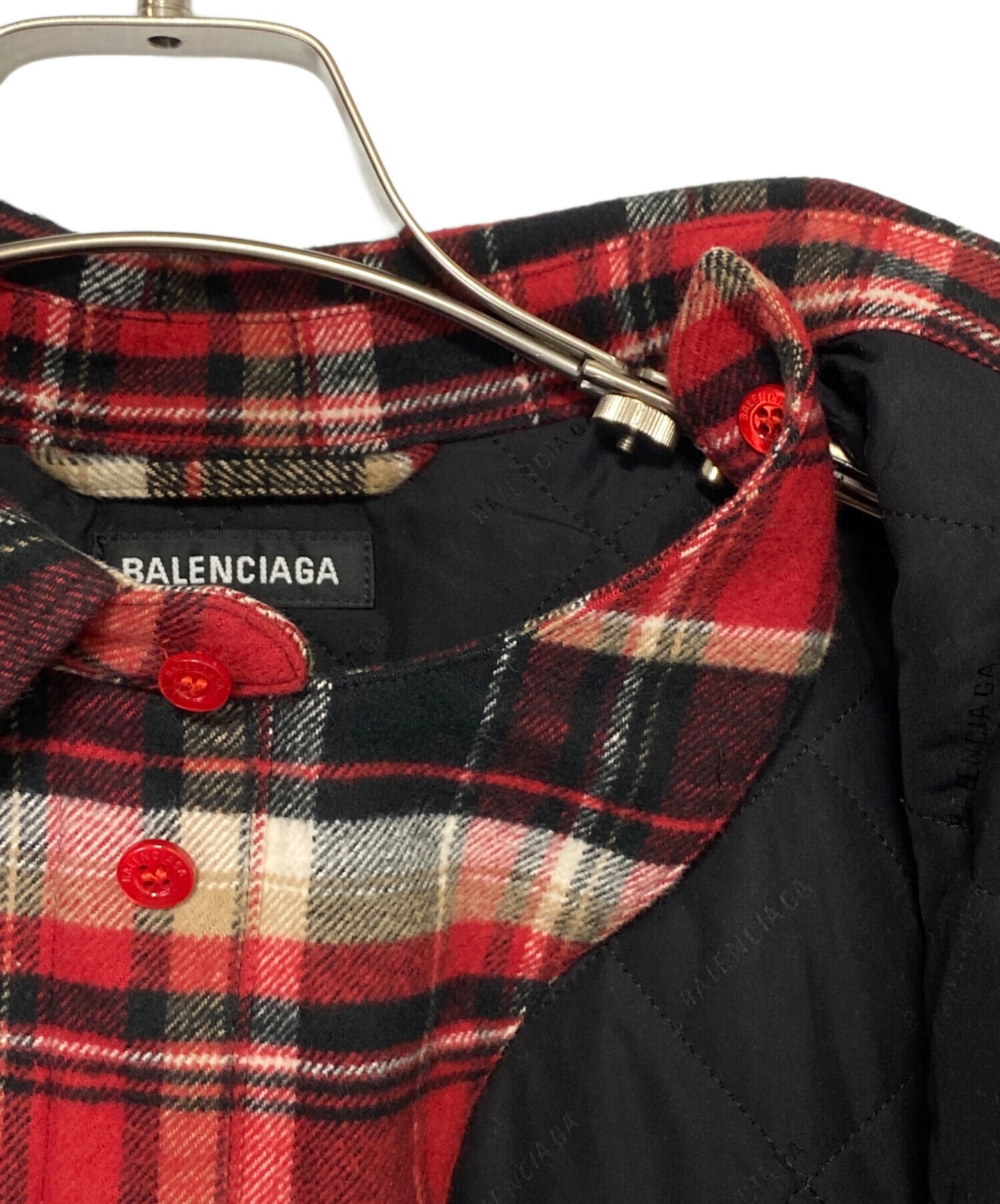 [Pre-owned] BALENCIAGA Oversized Check Quilted Blouson 584014 TFP04