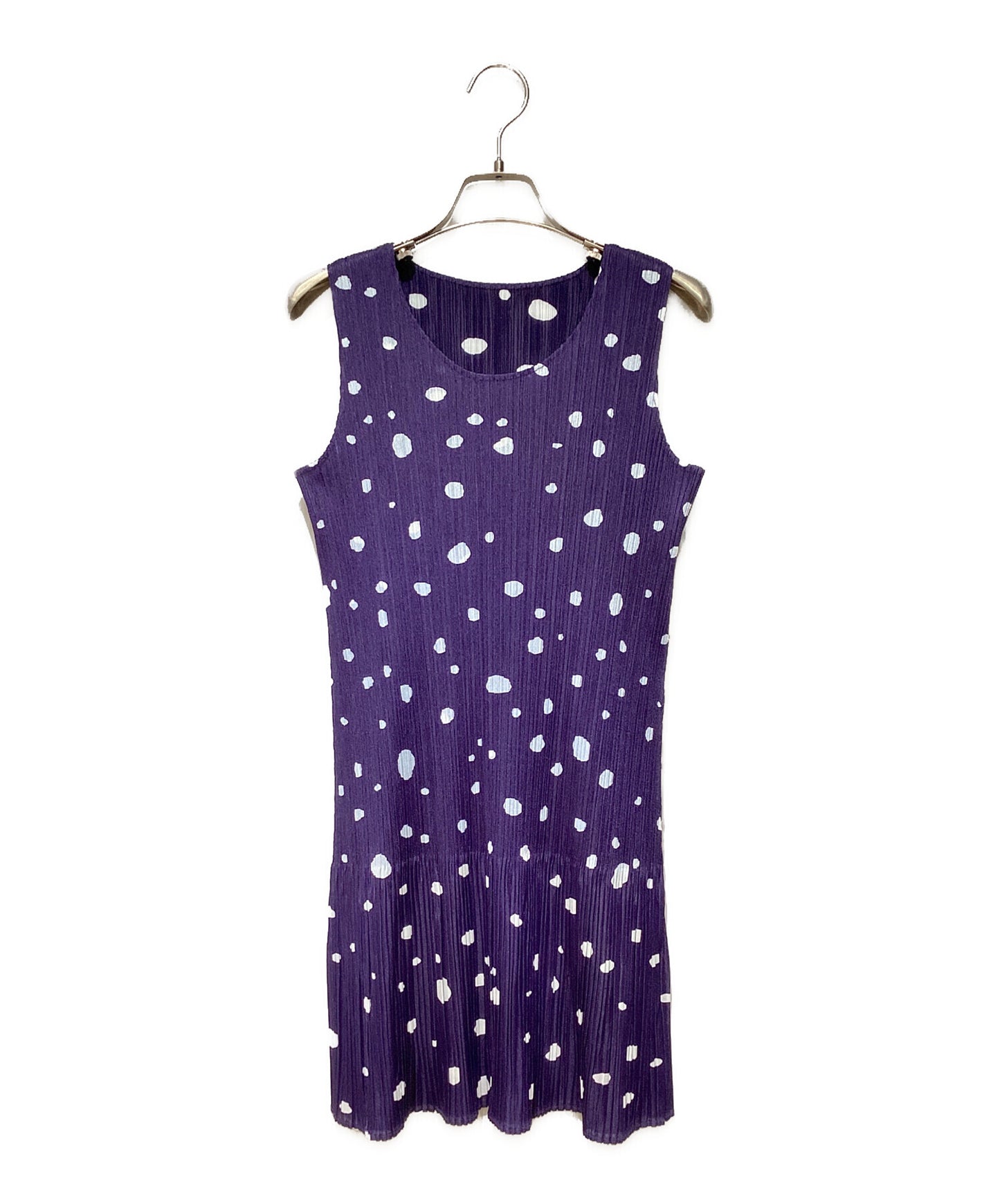 [Pre-owned] PLEATS PLEASE Pleated Dot Pattern Sleeveless Tunic PP93-JK736