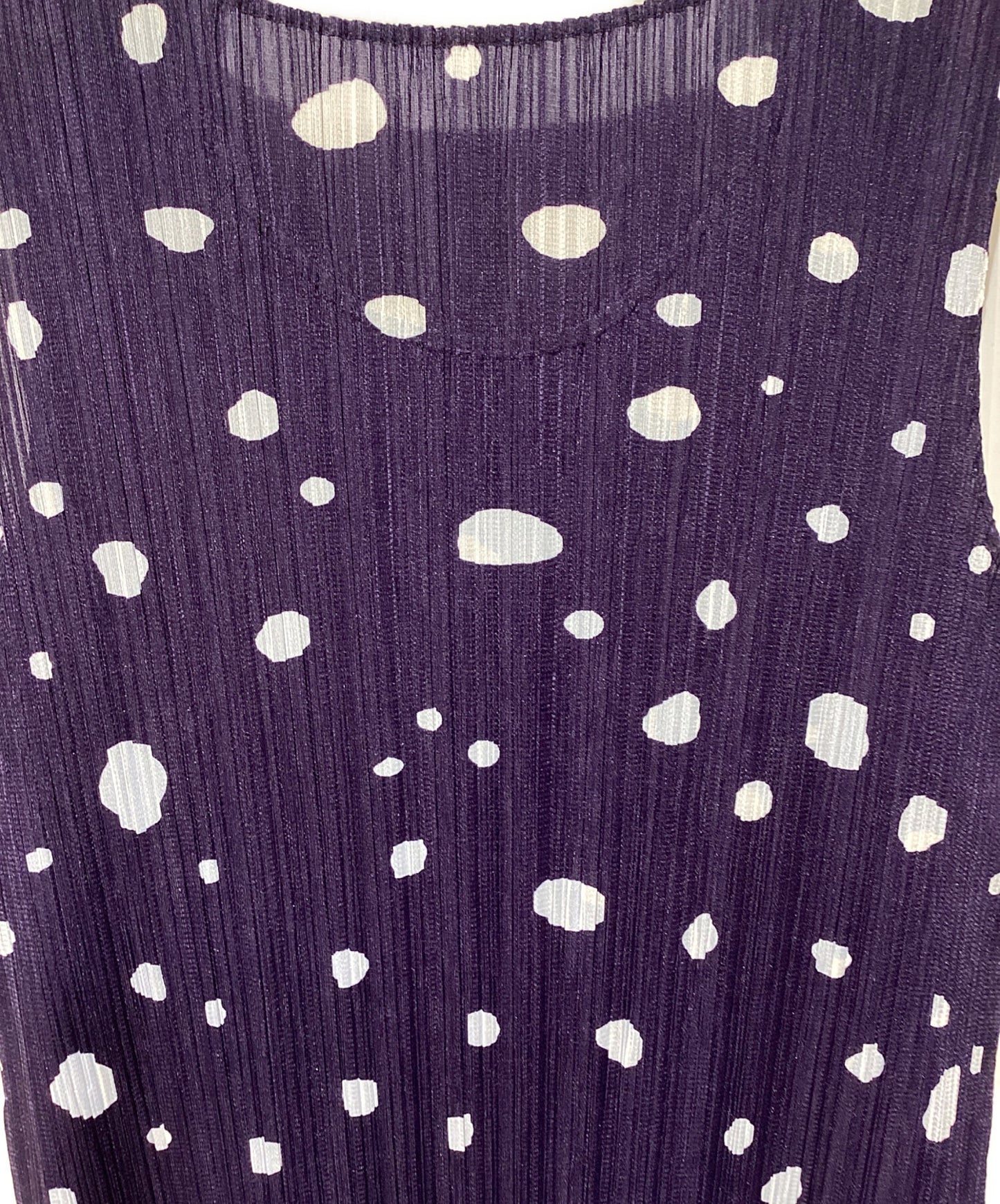 [Pre-owned] PLEATS PLEASE Pleated Dot Pattern Sleeveless Tunic PP93-JK736