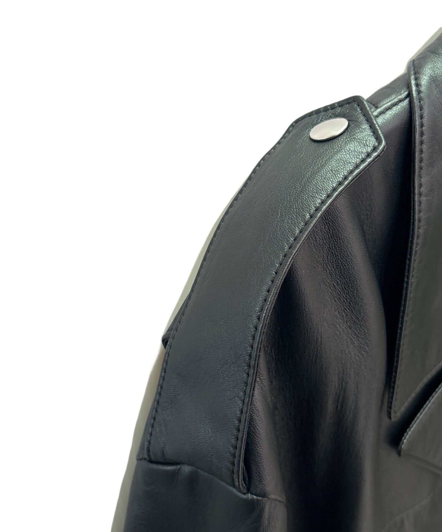 [Pre-owned] PRADA PRADA Front Logo Lamb Leather Riders Jacket / Leather Jacket / Double Riders UPW 196 FLY