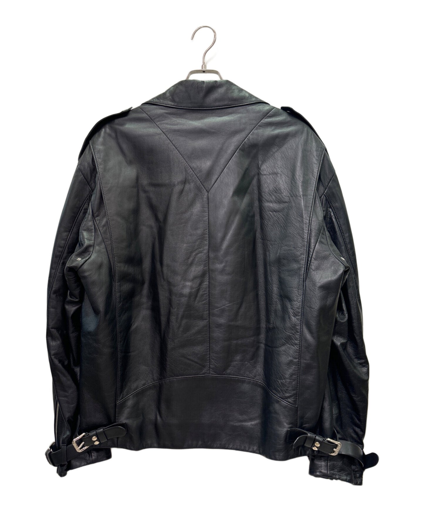 [Pre-owned] PRADA PRADA Front Logo Lamb Leather Riders Jacket / Leather Jacket / Double Riders UPW 196 FLY