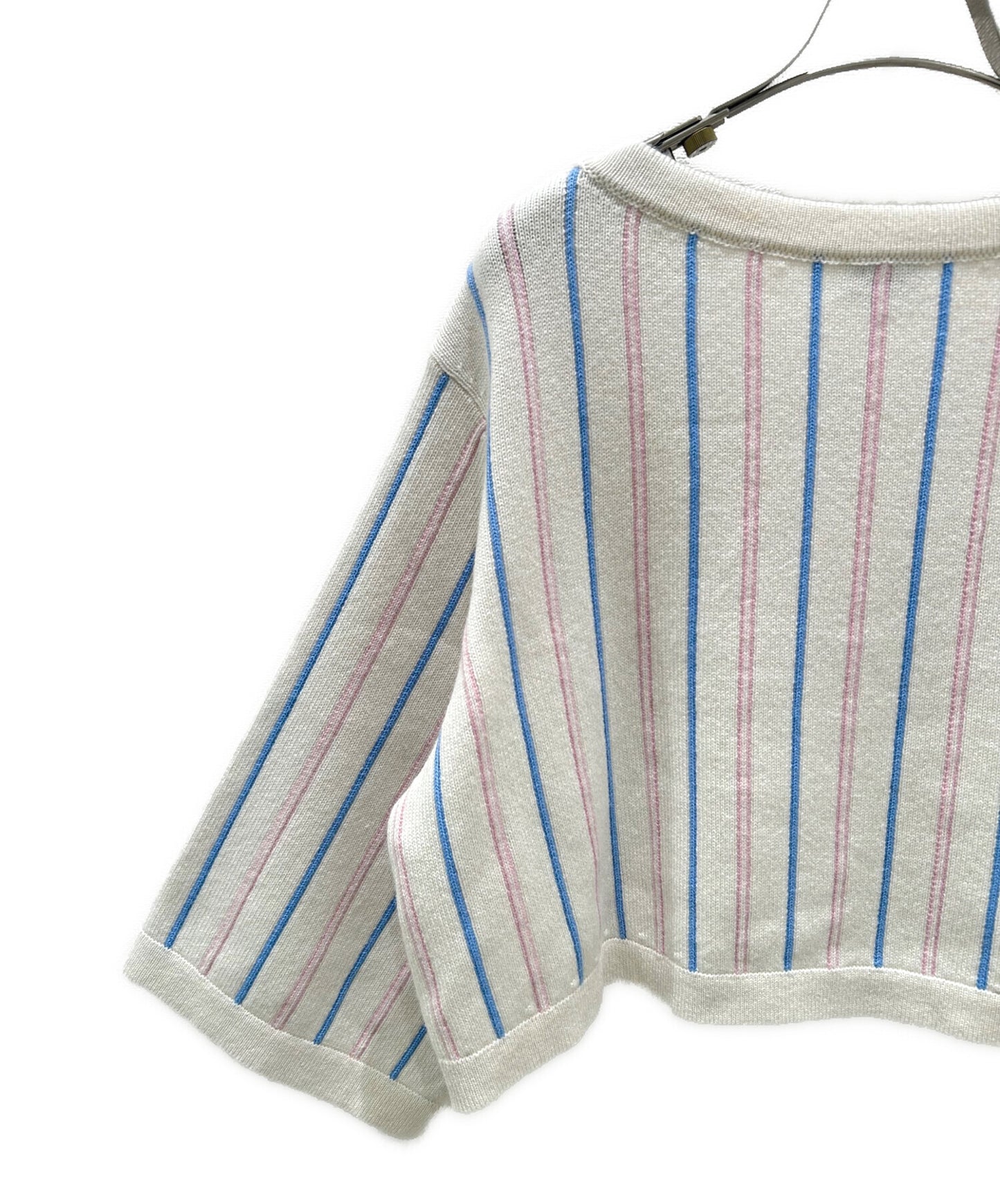 [Pre-owned] CHANEL Coco-Mark Cashmere Stripe Knit/Cashmere Knit P74728K10726: circa 2023