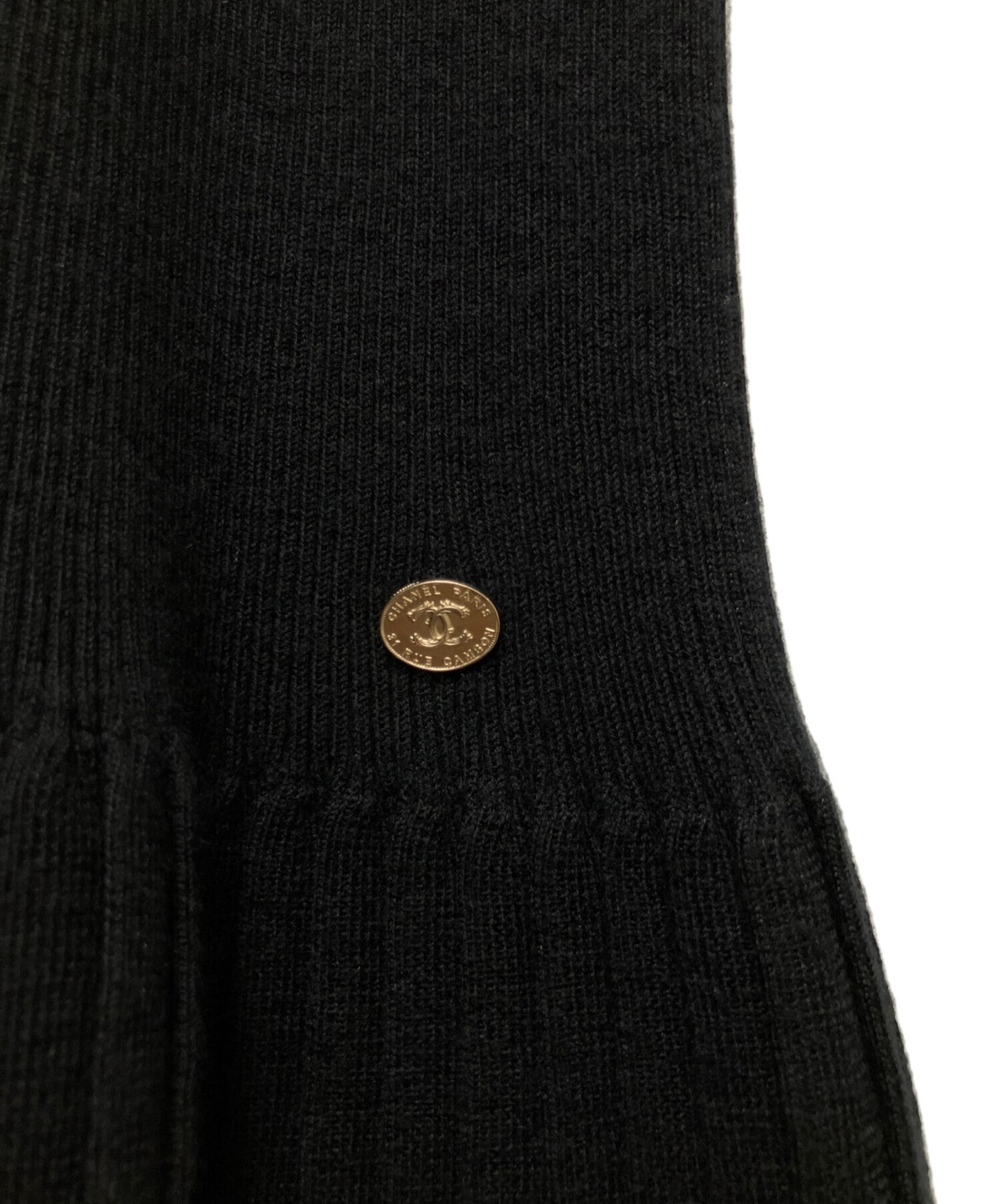 [Pre-owned] CHANEL Coco Mark Frill Knit Dress/Long Dress P70961K10199