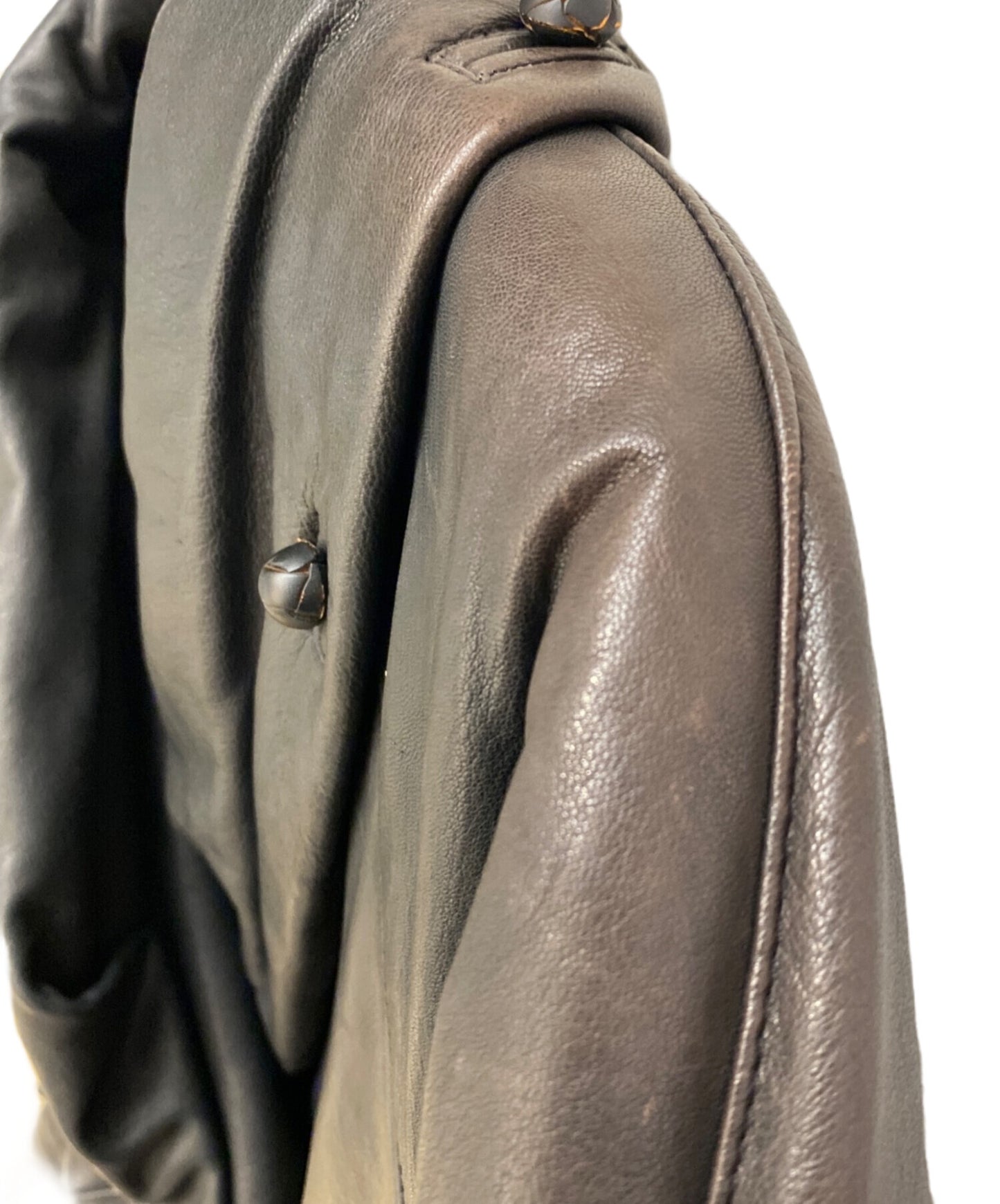 [Pre-owned] ISSEY MIYAKE Leather shawl jacket JQ63039