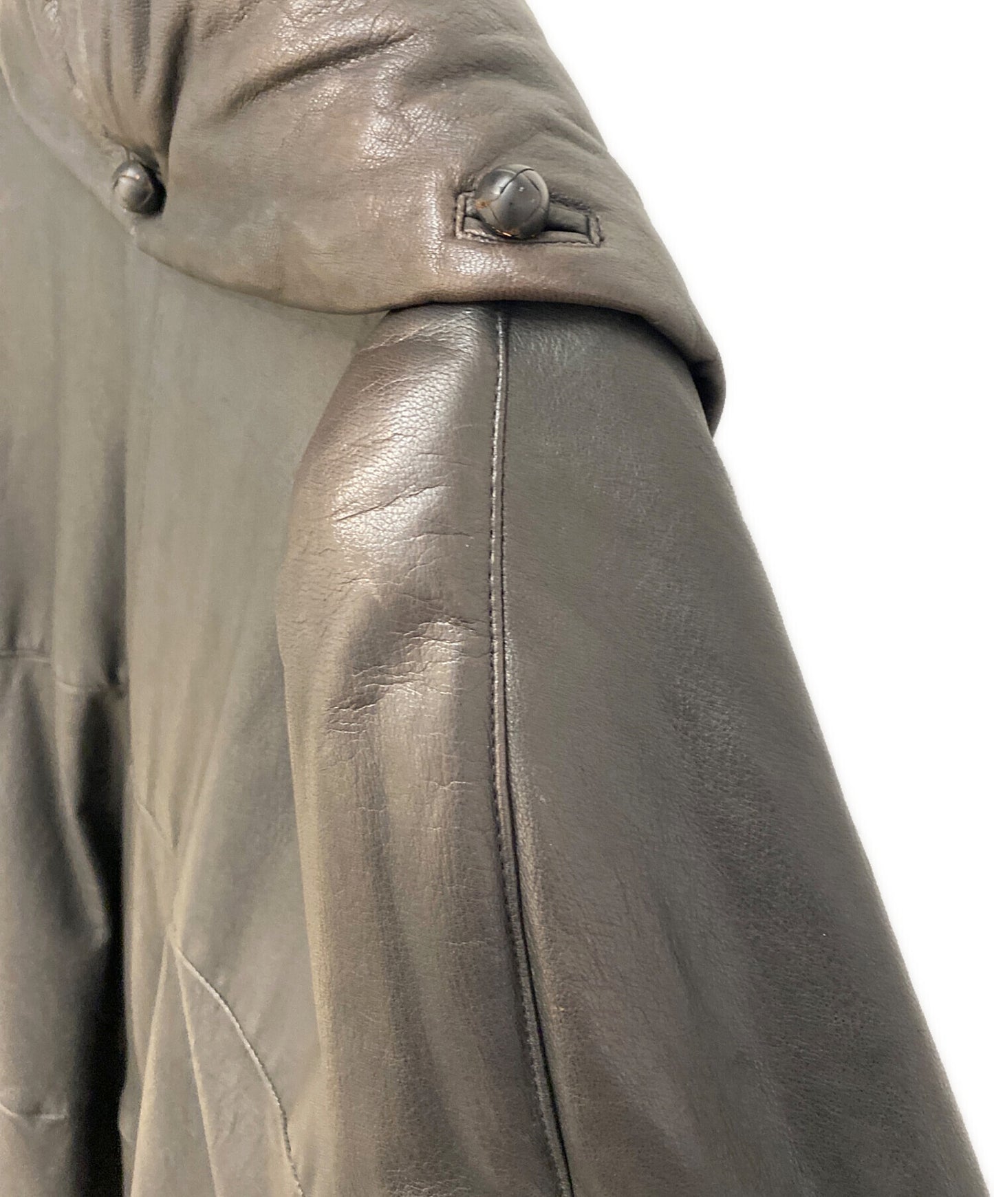 [Pre-owned] ISSEY MIYAKE Leather shawl jacket JQ63039