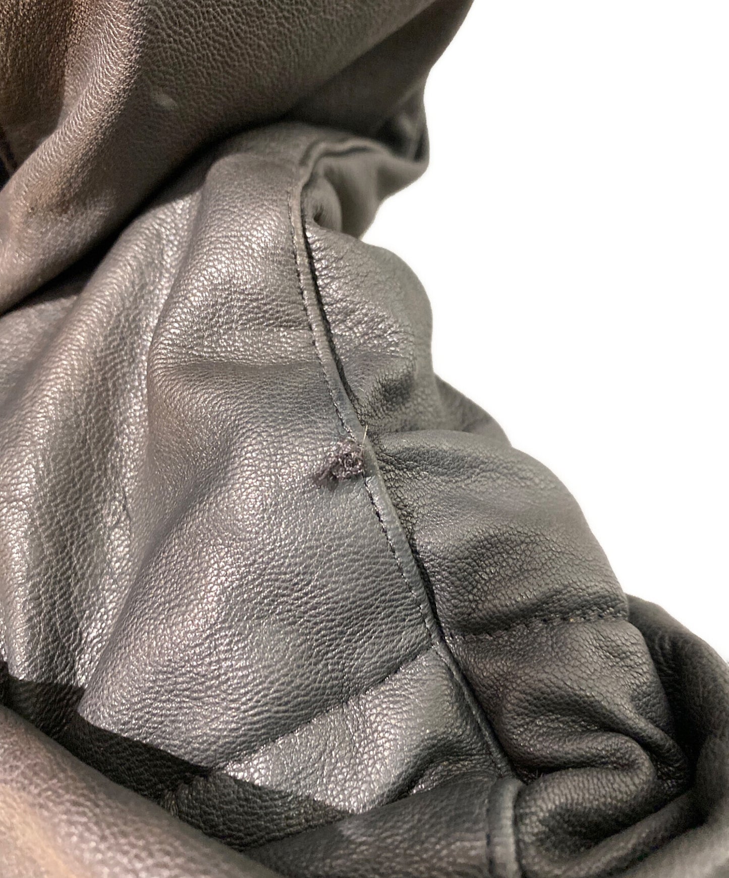 [Pre-owned] ISSEY MIYAKE Leather shawl jacket JQ63039