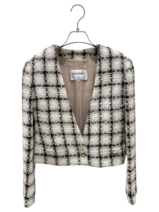 [Pre-owned] CHANEL Coco Button Tweed Check Jacket P62411V47773