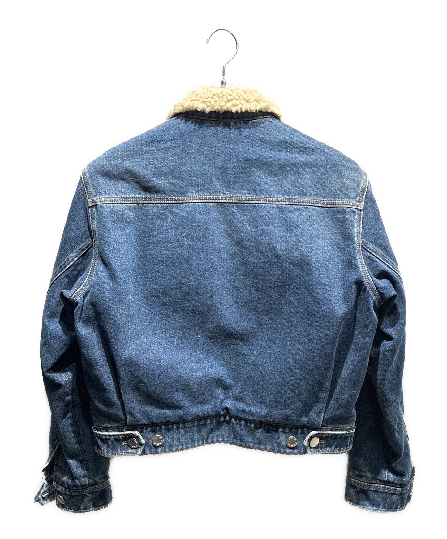 [Pre-owned] PRADA Logo Plate Denim Fleece Jacket / Denim Jacket / Triangle Plate / Outerwear / Jacket / GEB218 S212 10UJ GEB218 S212 10UJ
