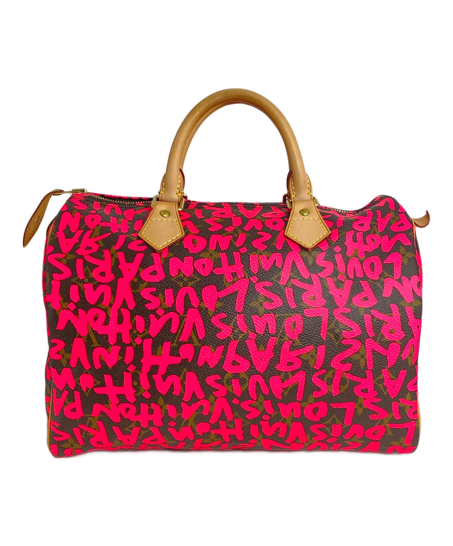 [Pre-owned] LOUIS VUITTON Louis Vuitton Monogram Graffiti Speedy 30 Fuchsia M93704