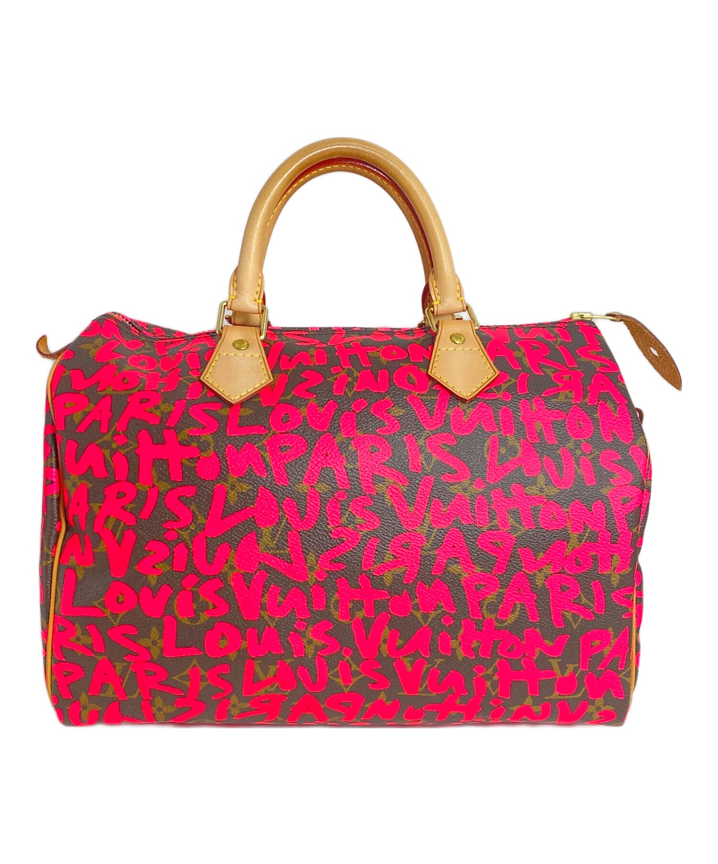 [Pre-owned] LOUIS VUITTON Louis Vuitton Monogram Graffiti Speedy 30 Fuchsia M93704