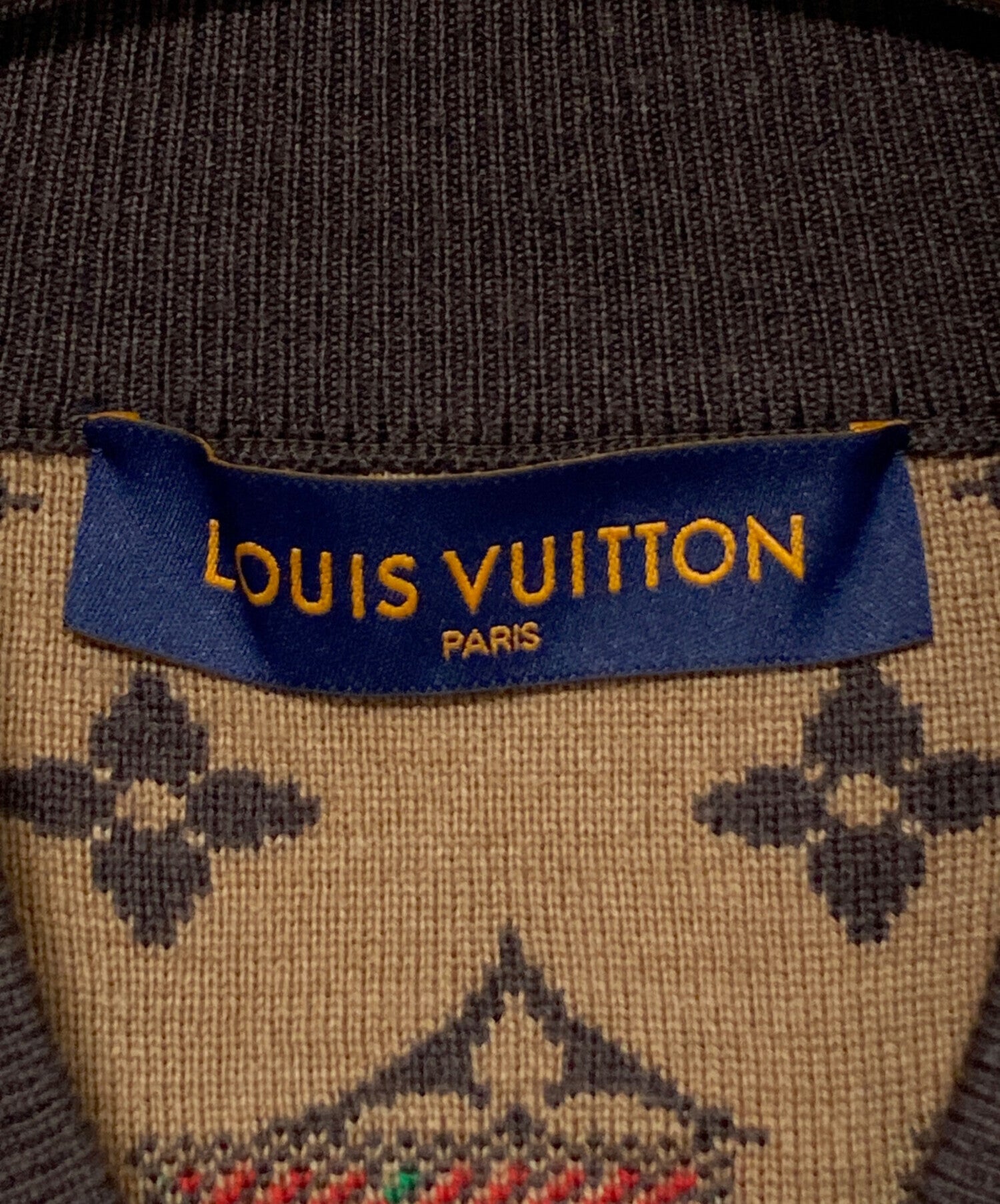 jimmy【新品】LOUIS VUITTON 100％カシミア シングルブ Pre-owned] LOUIS VUITTON Monogram Knit Blouson RM212M ZLL